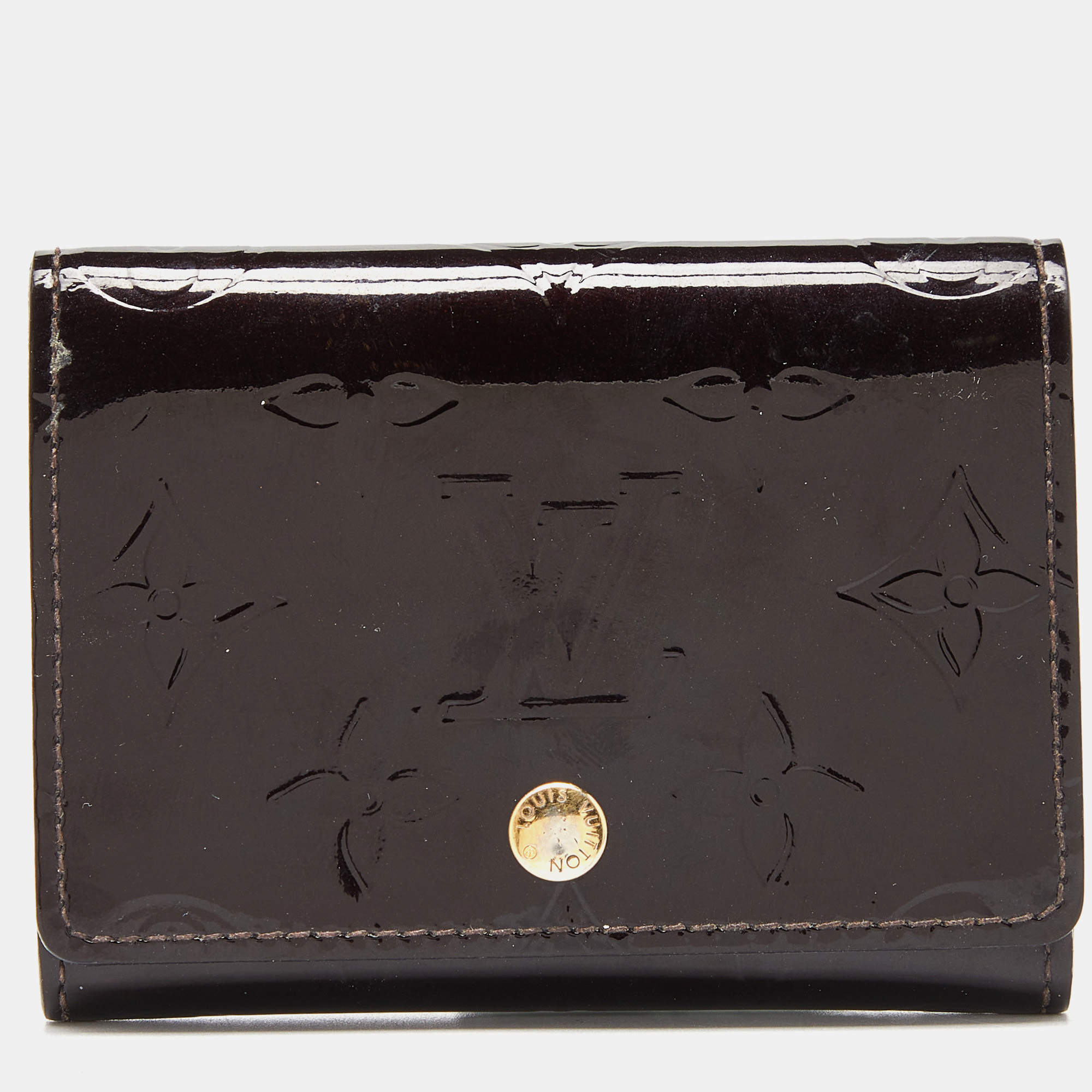 Louis Vuitton Amarante Monogram Vernis Flap Card Case