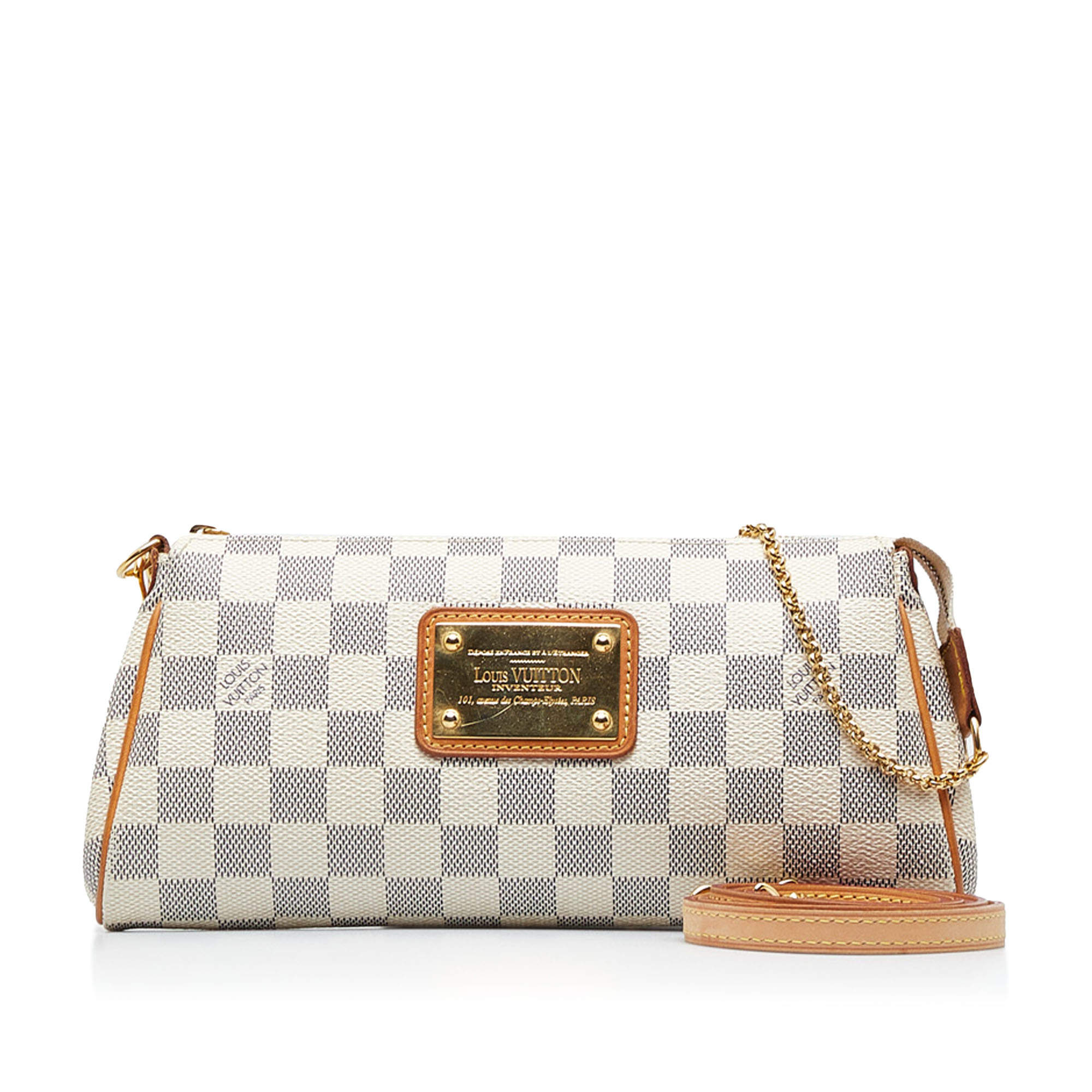 Louis Vuitton Blue/White Damier Azur Eva - ShopStyle Shoulder Bags