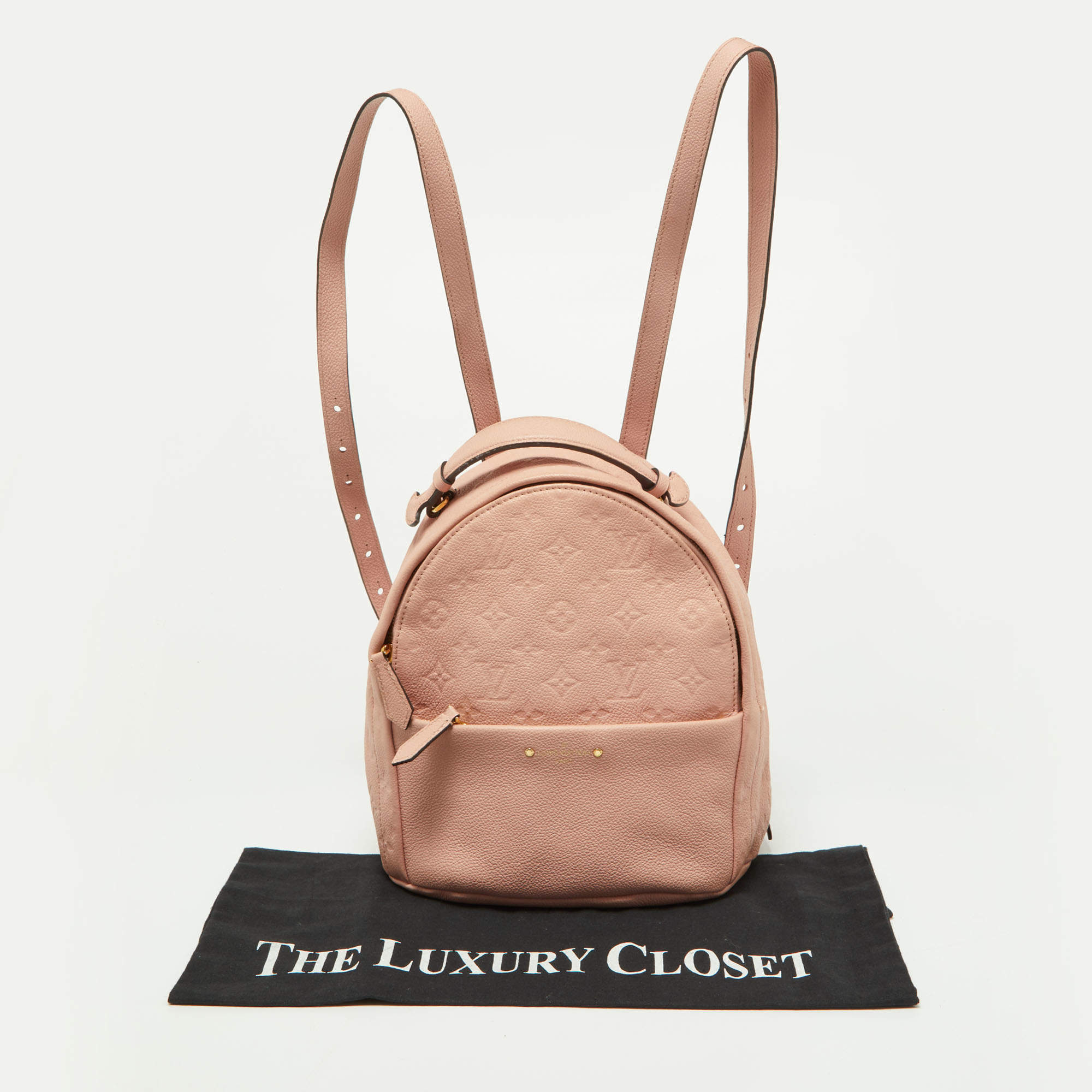 Louis Vuitton Rose Poudre Monogram Empreinte Leather Sorbonne Backpack  Louis Vuitton