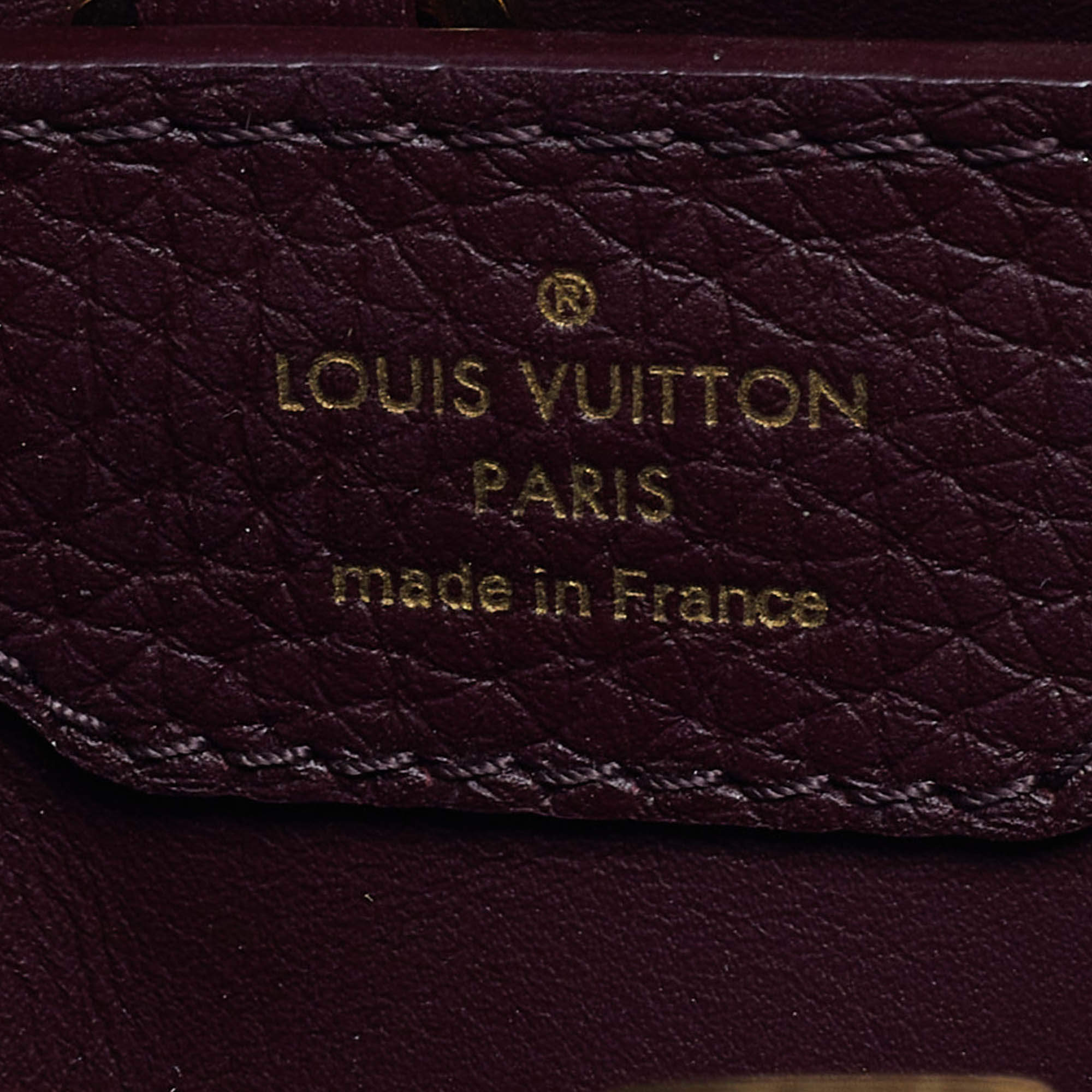 Louis Vuitton Rubis Taurillon Leather Capucines GM ○ Labellov