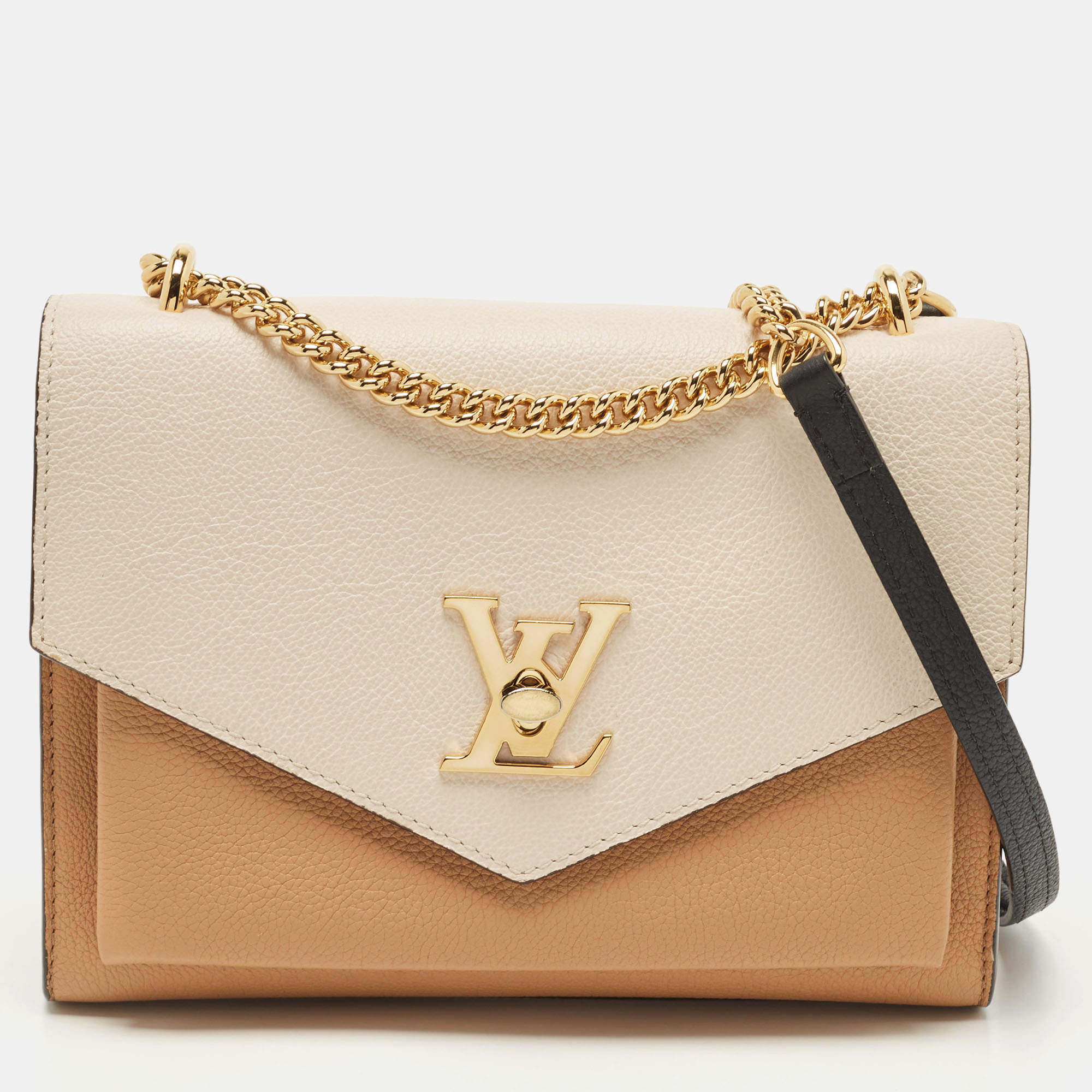 Louis Vuitton Arizona Quartz/Caramel Leather Mylockme Chain Bag at