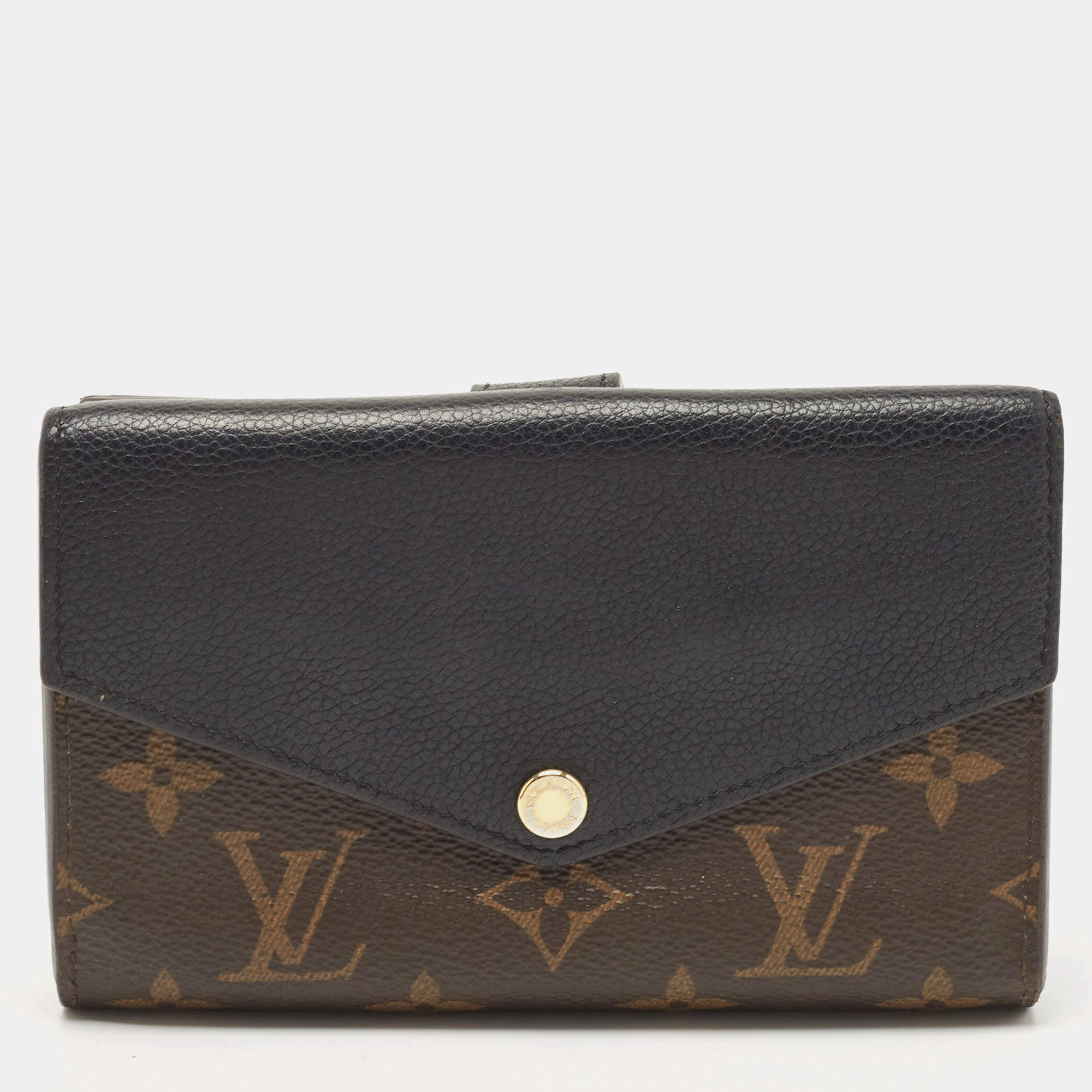 Louis Vuitton Black Monogram Canvas and Leather Pallas Wallet