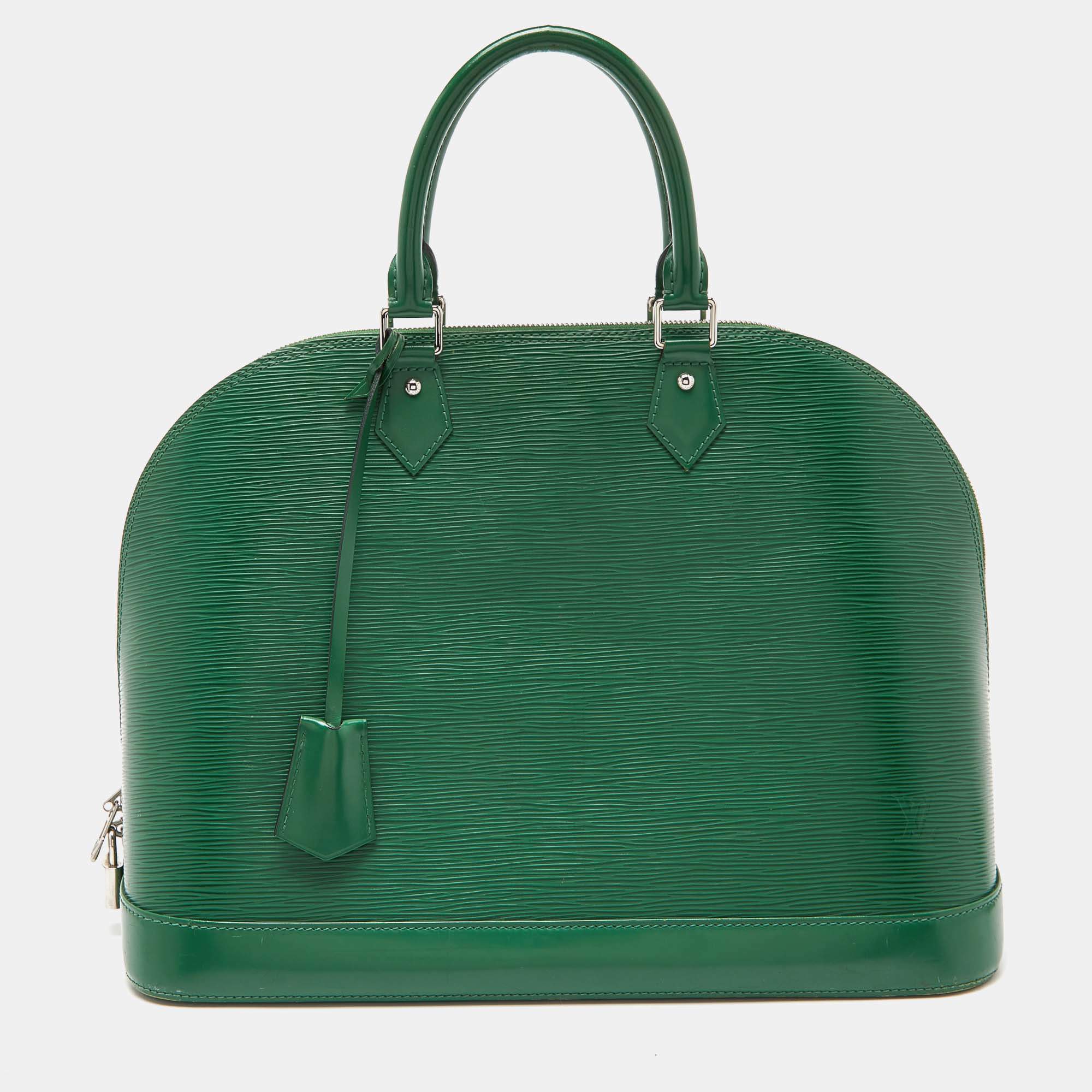 Pre Owned Louis Vuitton Menthe Epi Leather Alma GM Bag