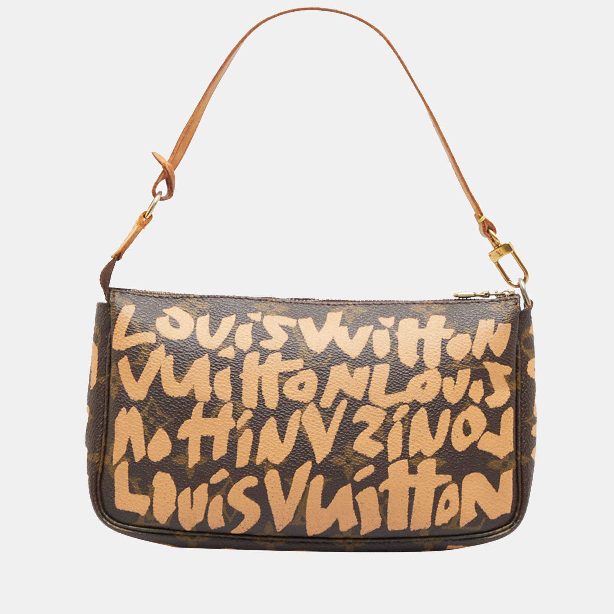LOUIS VUITTON Pochette Accessoires Hand Bag Monogram Graffiti