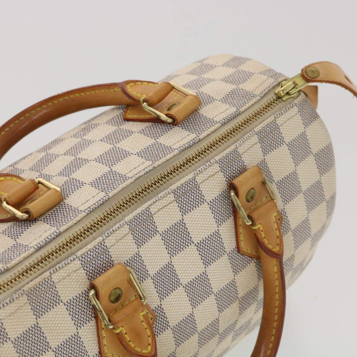 Louis Vuitton White Damier Azur Canvas Speedy 25 Shoulder Bag Louis Vuitton  | The Luxury Closet