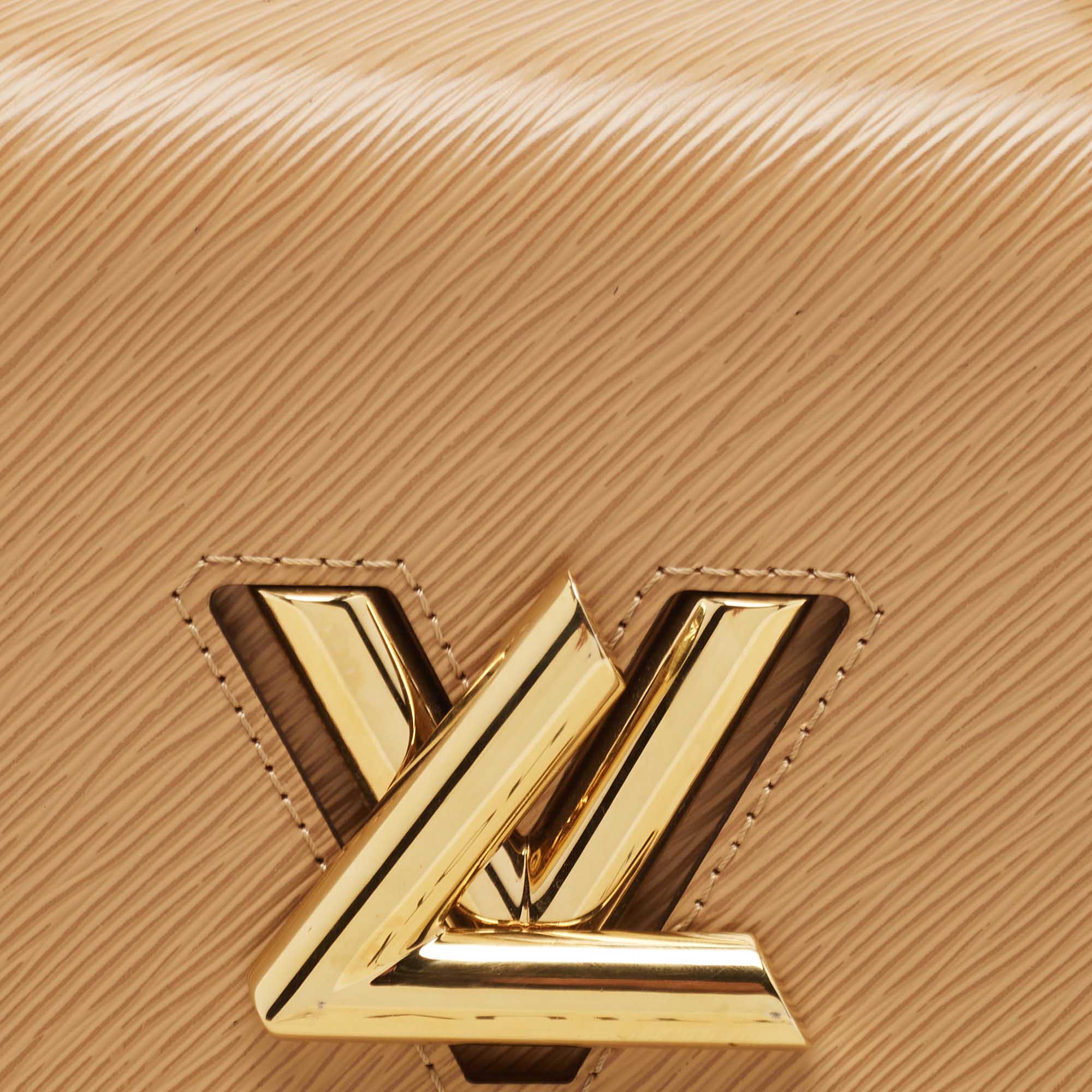 Louis Vuitton Camel & Black Epi Leather Twist Mm Brown ref.622610