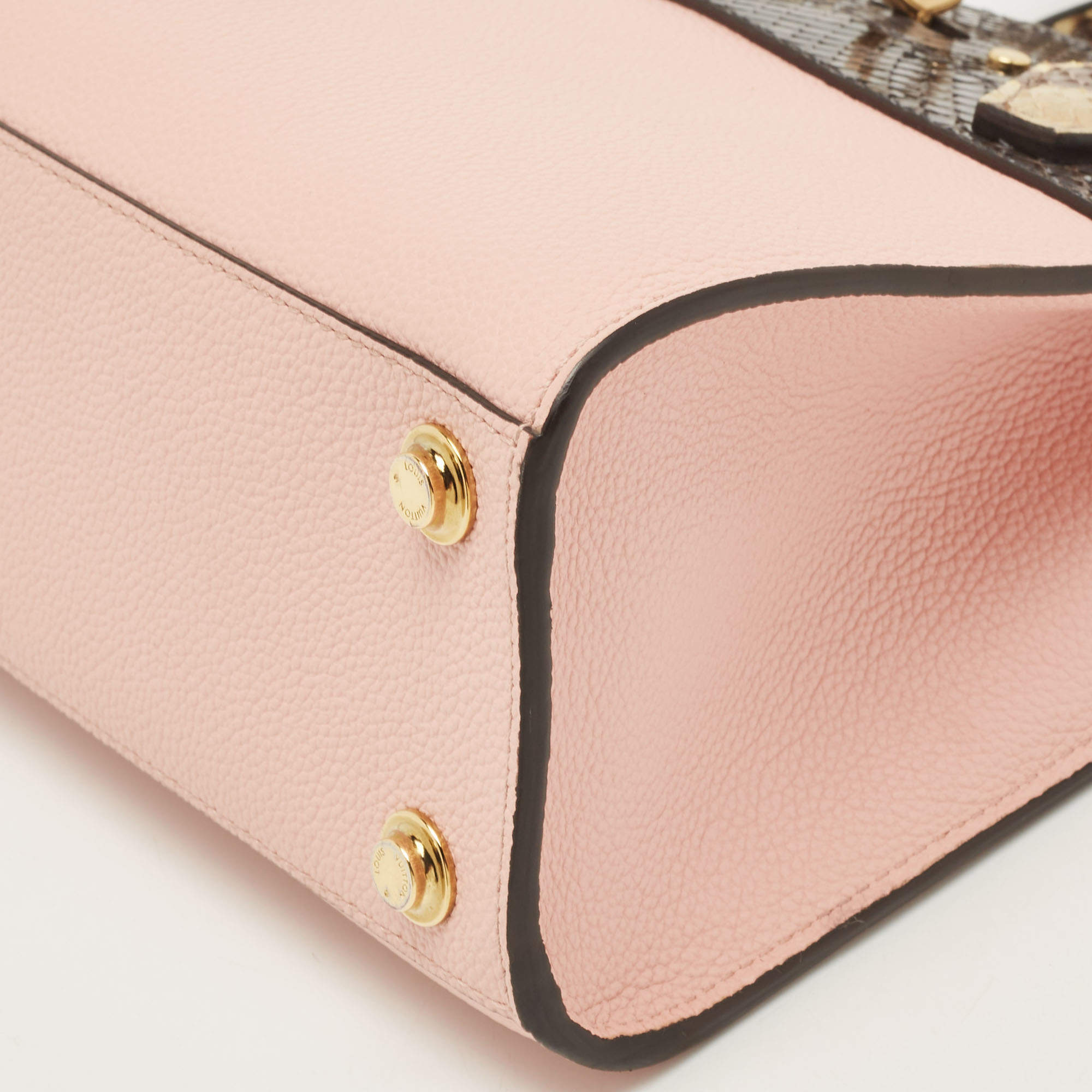 Louis Vuitton Pink/Cream Taurillon Leather and Python City Steamer Mini Bag  Louis Vuitton