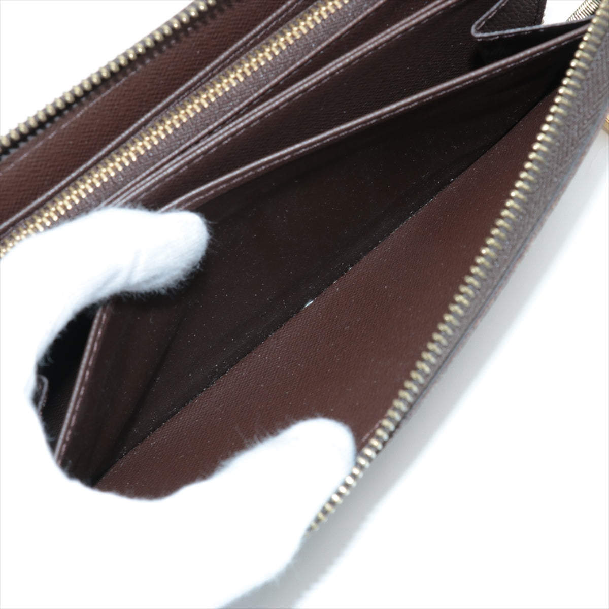 Louis Vuitton Damier Zippy Wallet N60015 CA1098 Brown Round-Zip-Wallet  Louis Vuitton