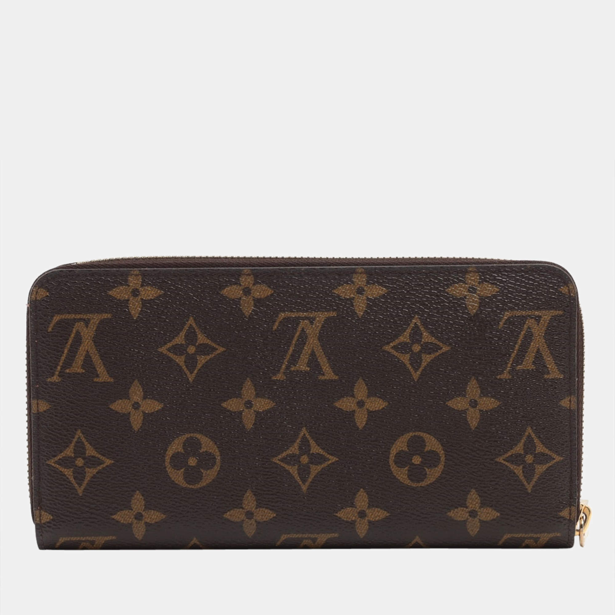 Louis Vuitton Monogram Zippy Wallet M42616 GI0144 Brown Round-Zip