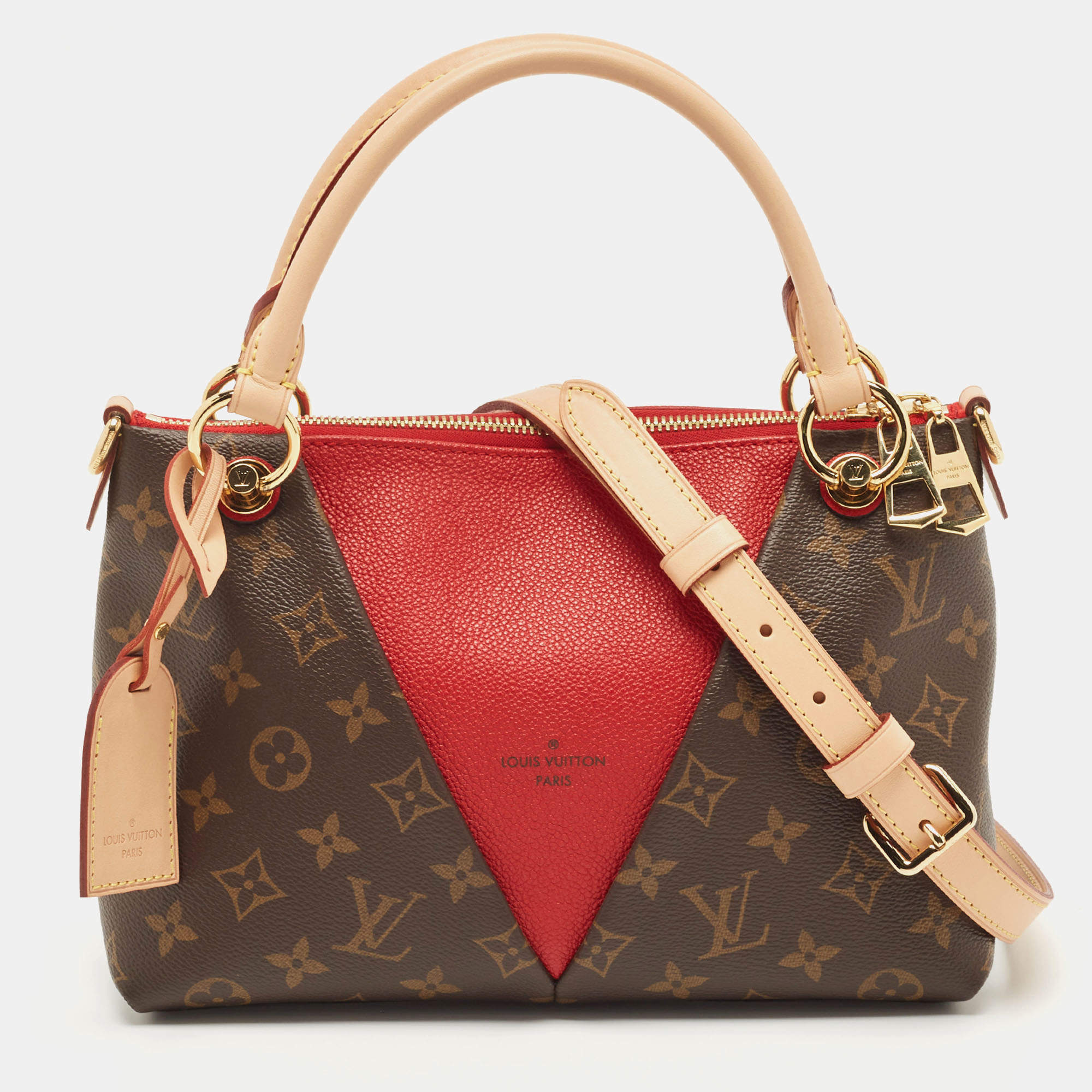 Louis Vuitton V Tote BB Crossbody Bag in Cerise, Women's Fashion