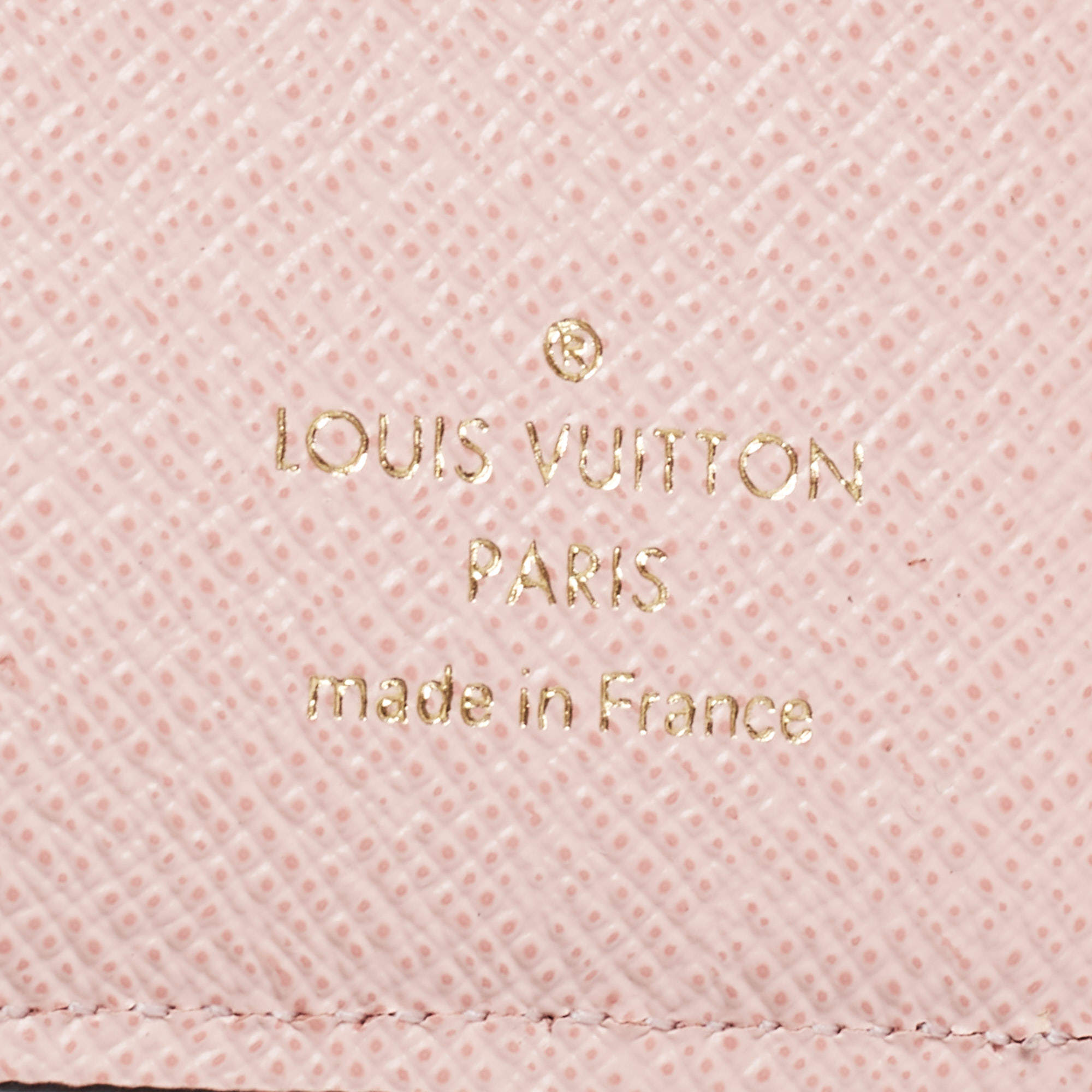 Louis Vuitton Rose Ballerine Damier Azur Canvas Zoe Wallet - Yoogi's Closet