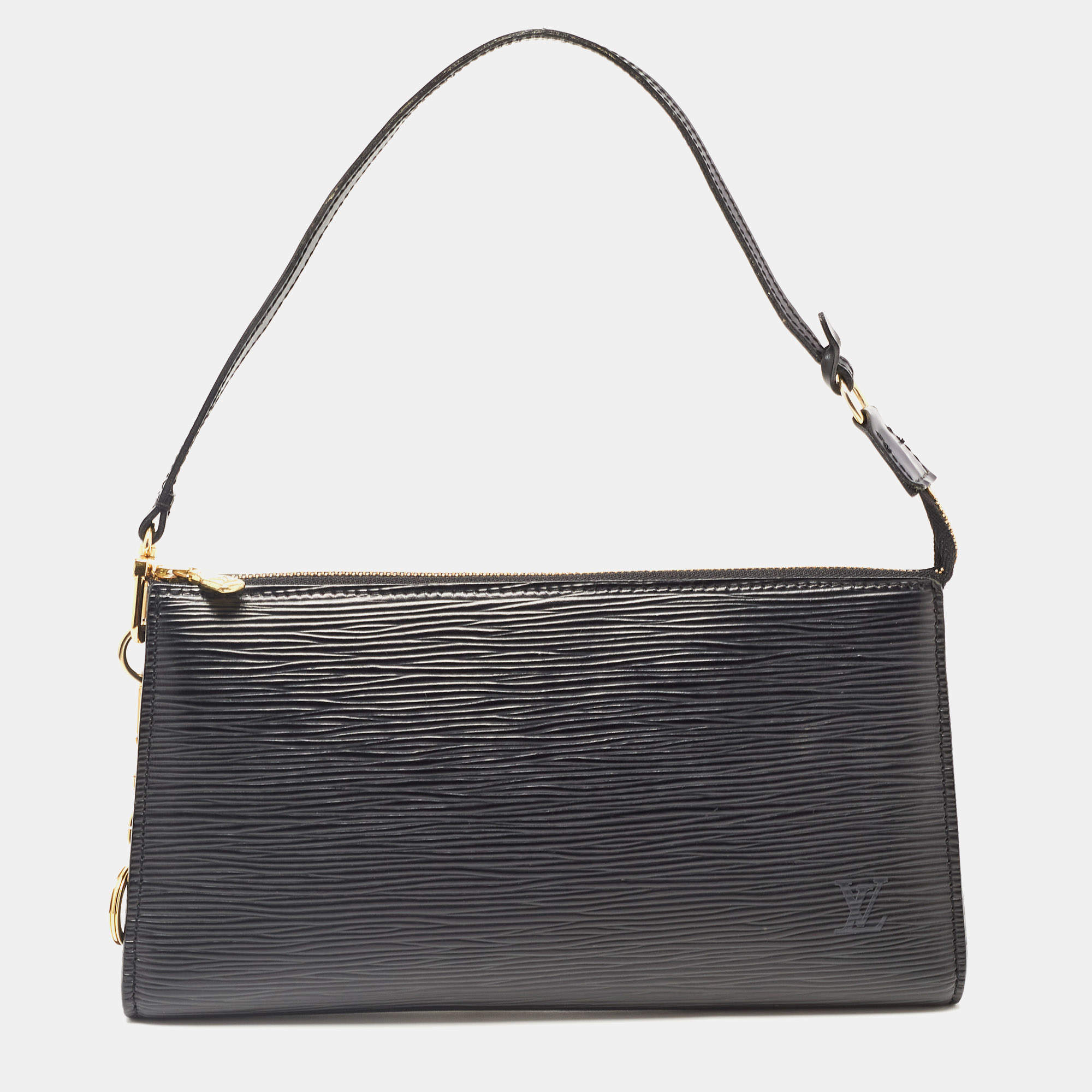 Pre Owned Louis Vuitton Black Epi Leather Pochette Accessoires