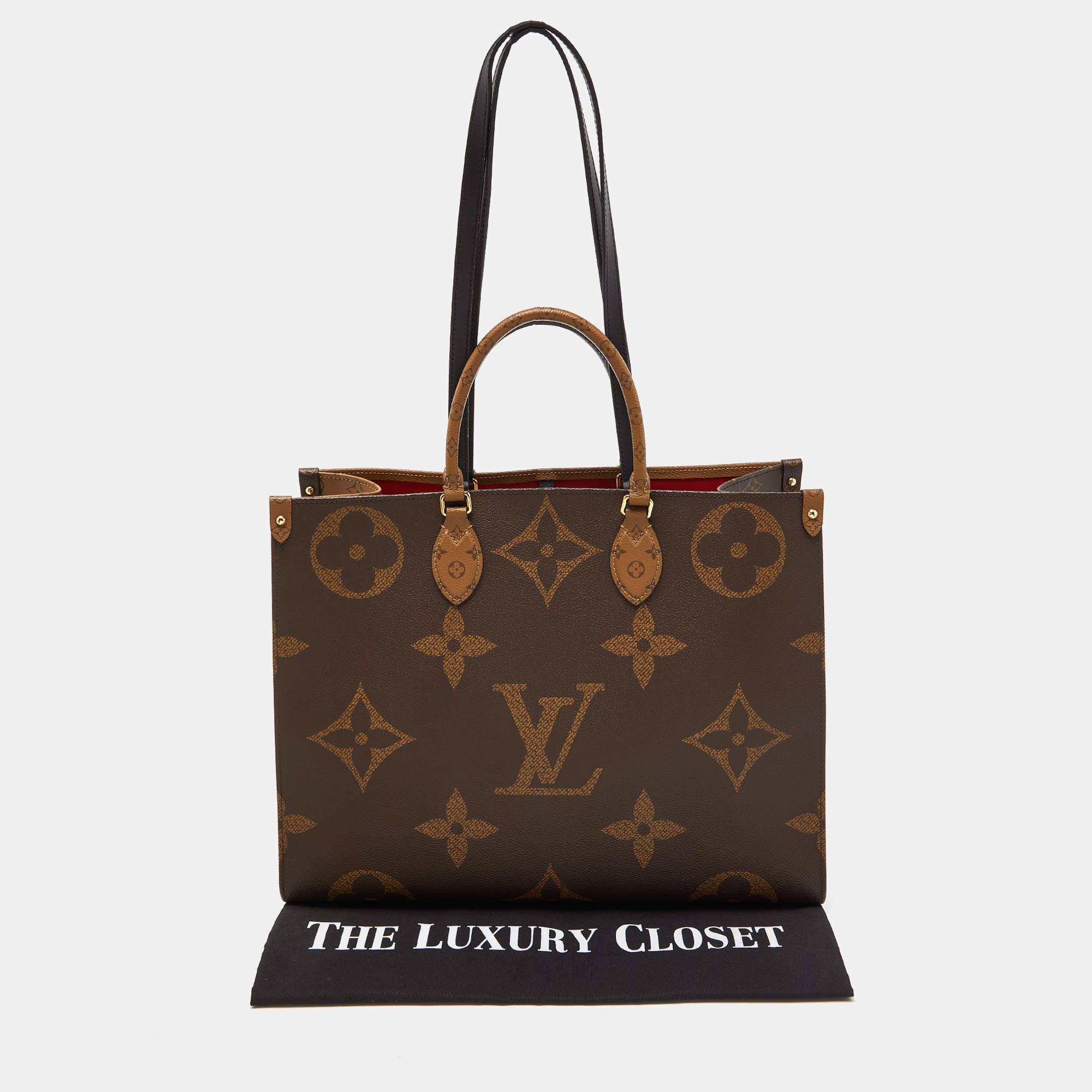 Louis Vuitton Onthego MM Bag Monogram Reverse Canvas Brown Cloth ref.223894  - Joli Closet