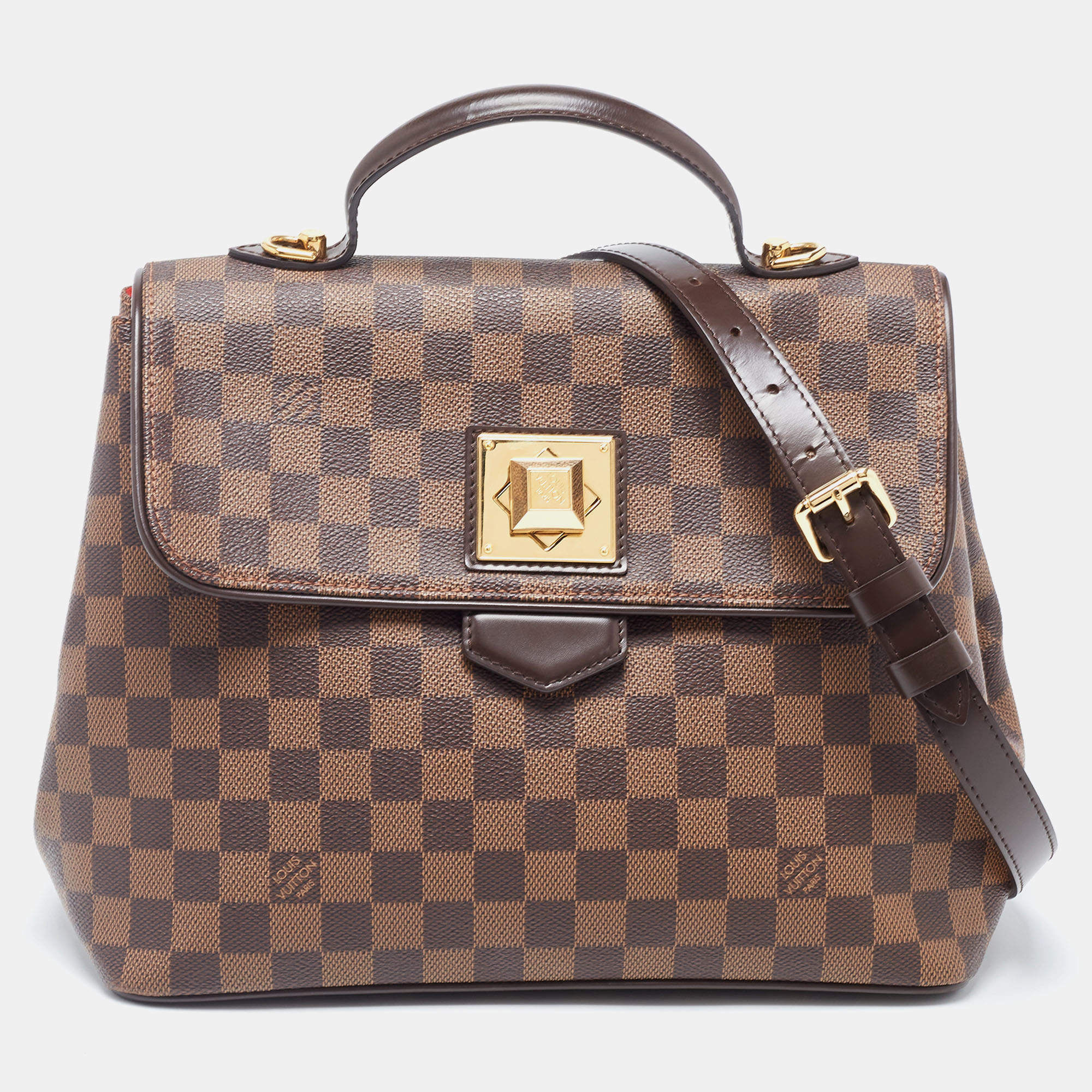 Pre Owned Louis Vuitton Damier Ebene Canvas Bergamo MM Bag