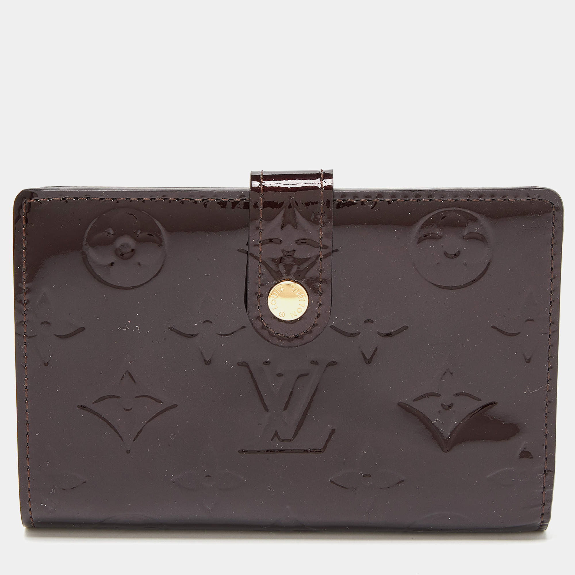 Authentic Louis Vuitton Gray Monogram Matt Vernis Wallet Excellent Used