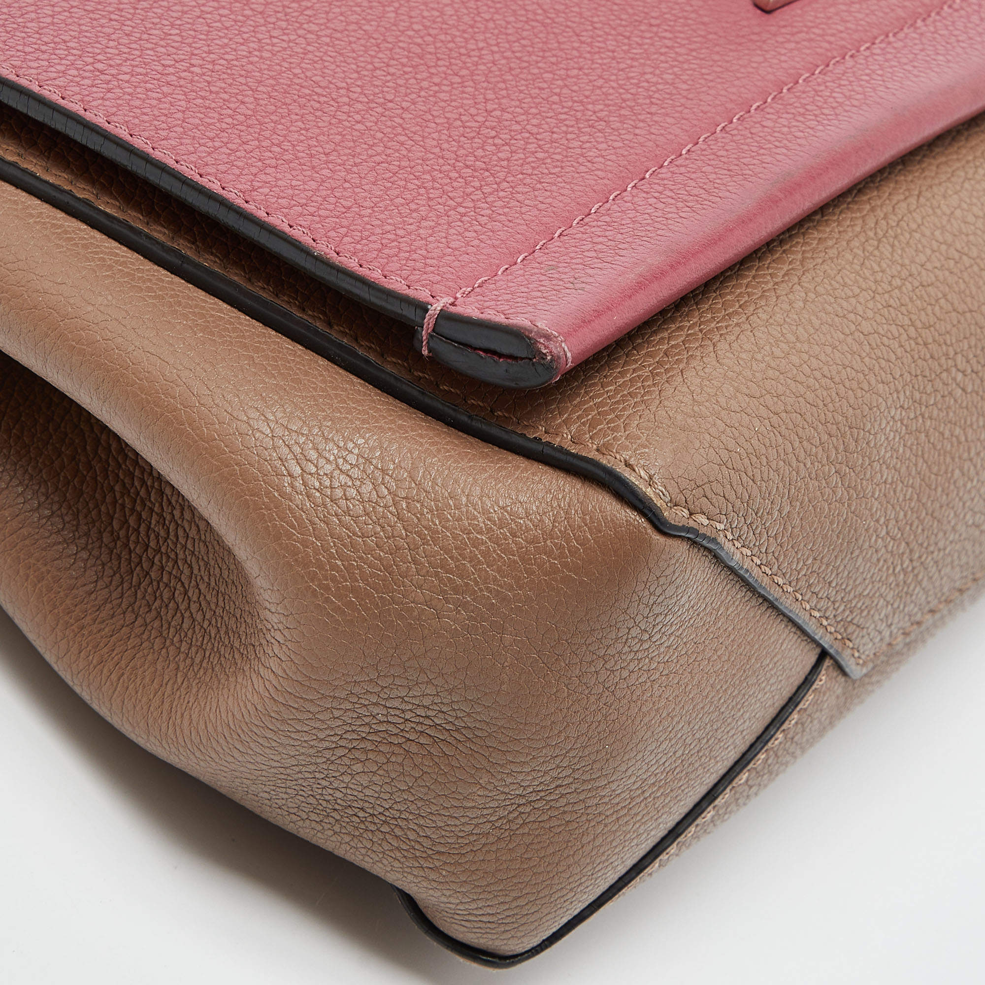 Louis Vuitton Beige/Pink Leather Lockme II Bb Bag
