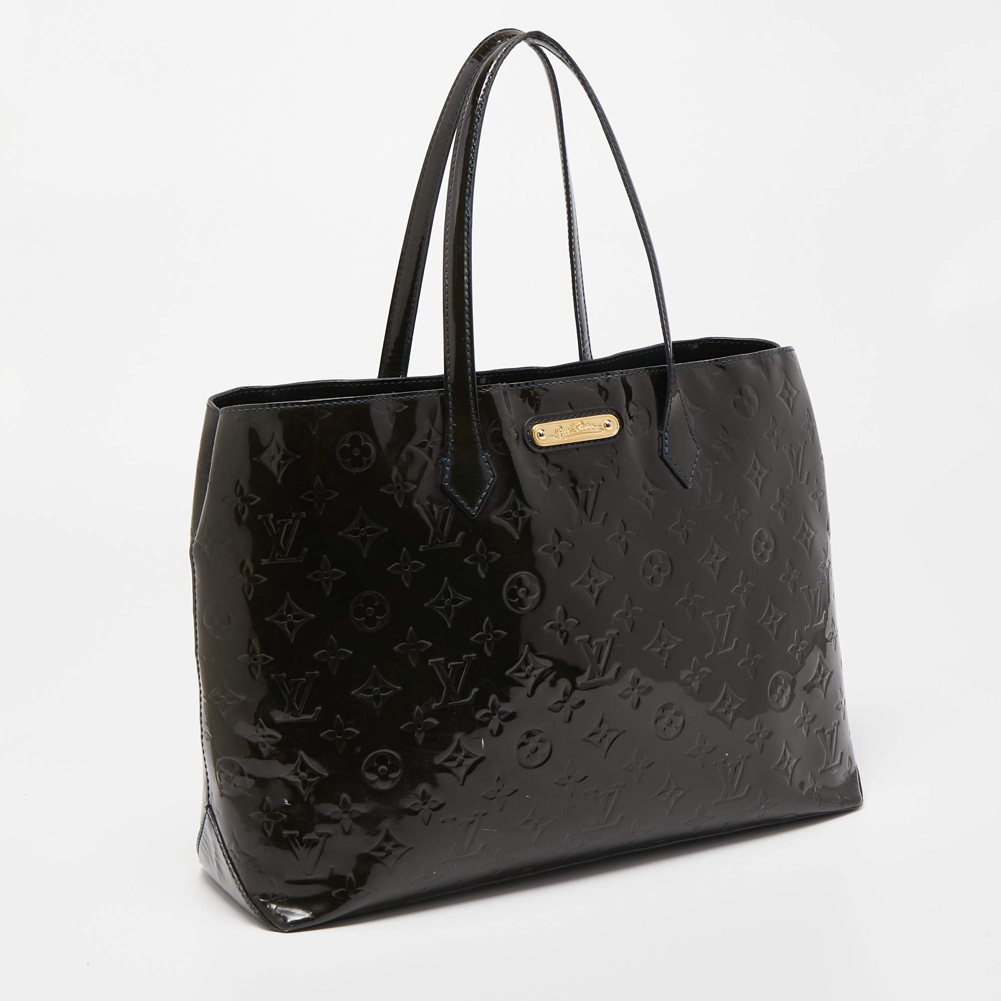Louis Vuitton Monogram Vernis Wilshire MM - Black Totes, Handbags
