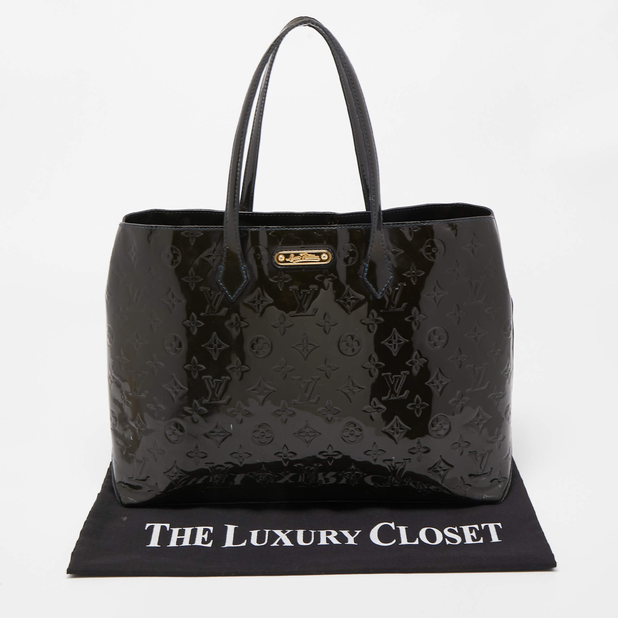 Louis Vuitton Black Wilshire MM Tote Bag