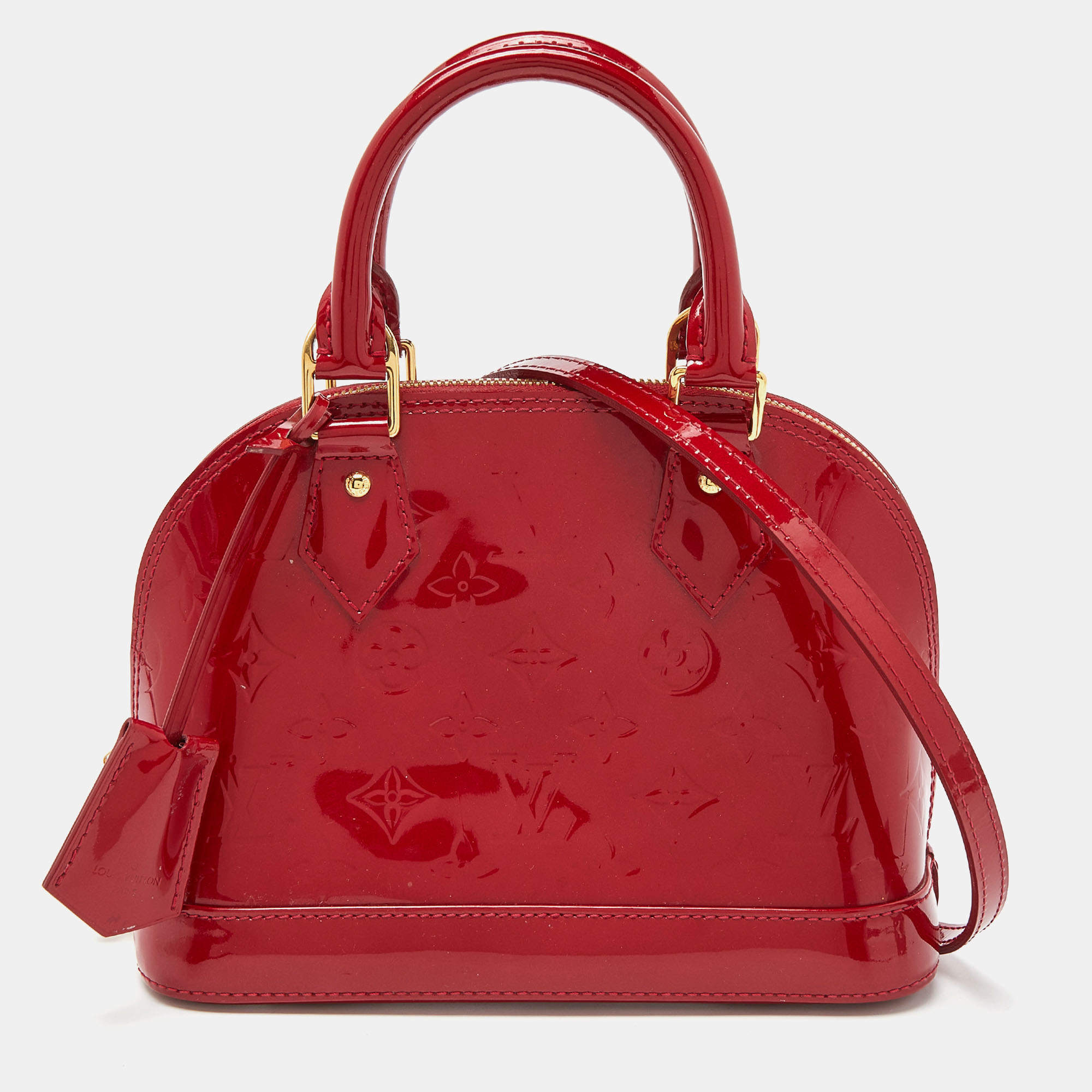 Pre Owned Louis Vuitton Indian Rose Monogram Vernis Alma BB Bag