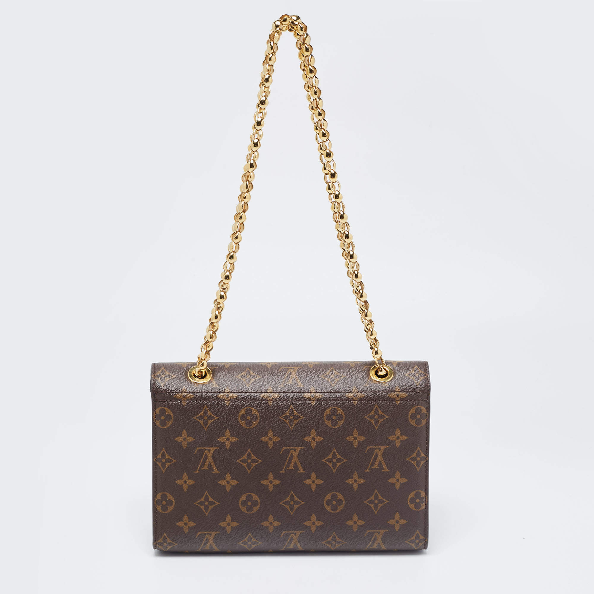 Victoire cloth handbag Louis Vuitton Brown in Cloth - 37909035