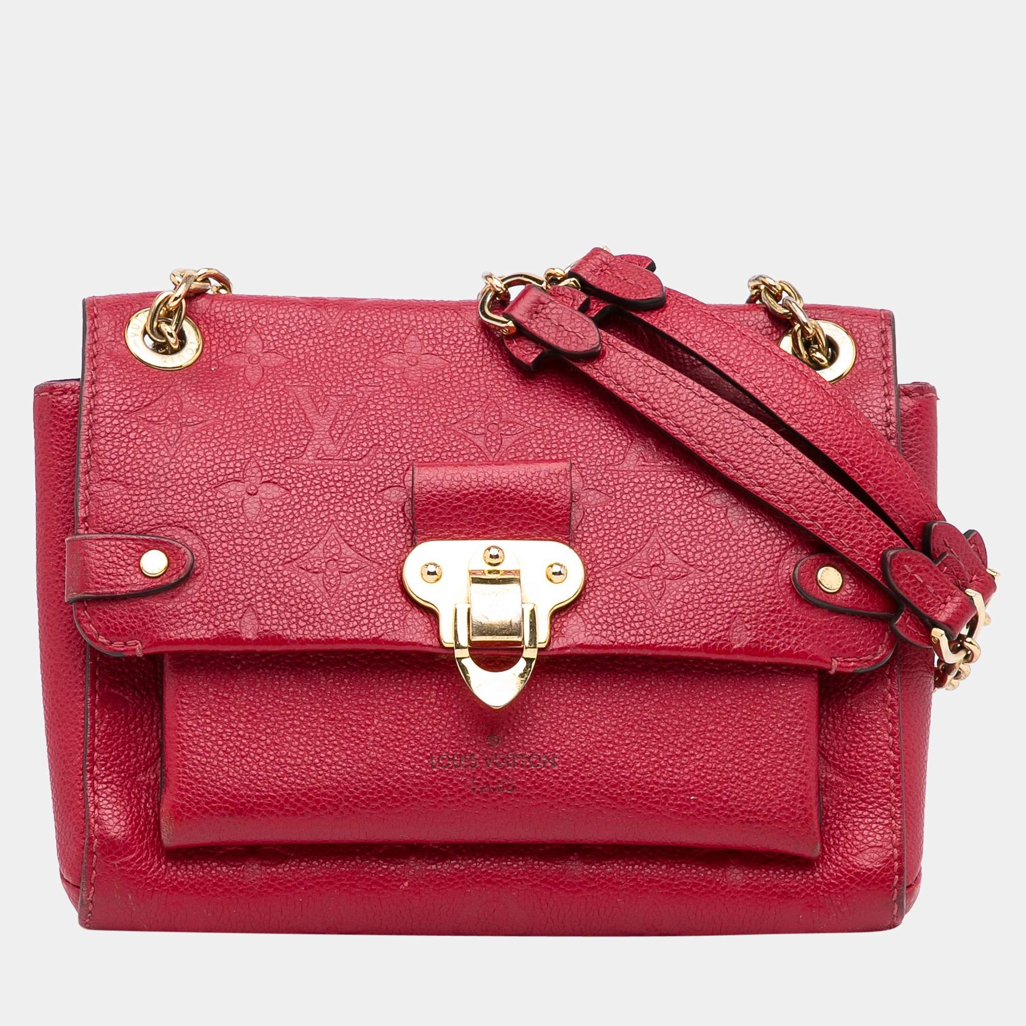 Louis Vuitton Monogram Empreinte Scarlet Red Vavin BB Shoulder Bag