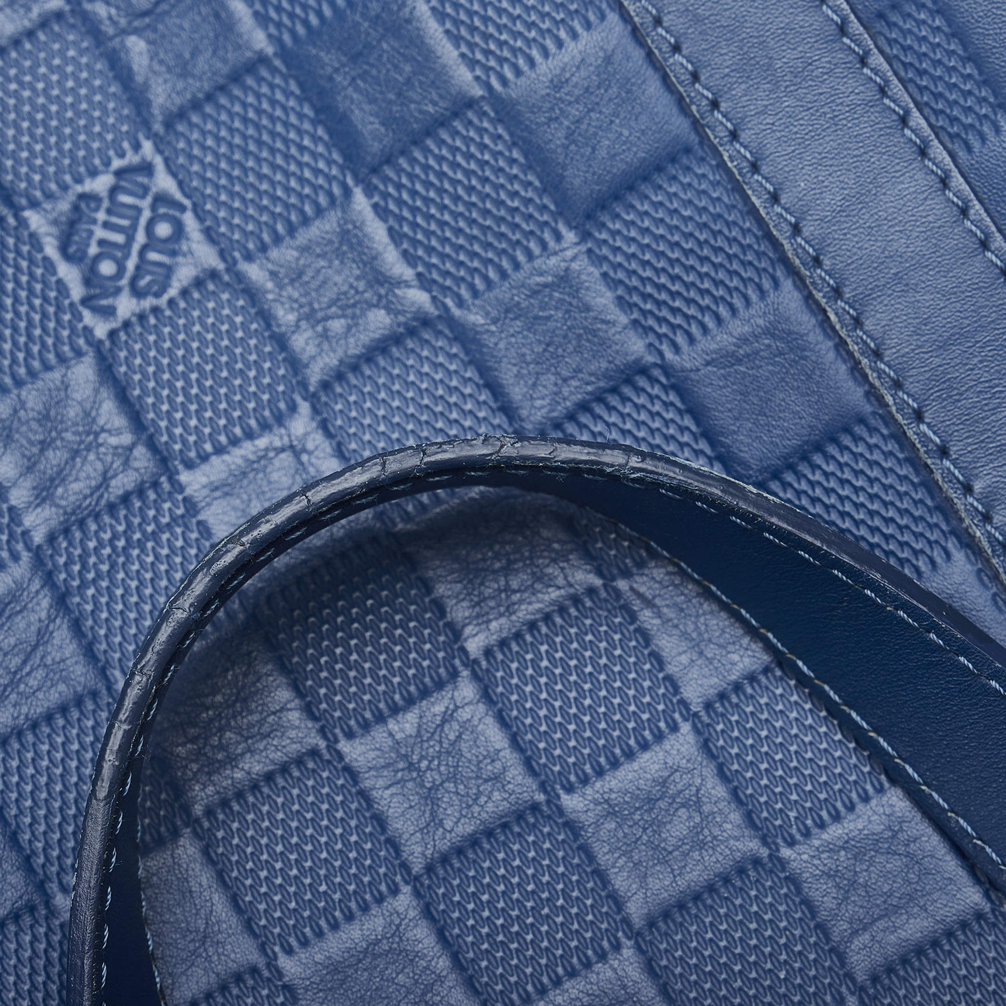 Blue Louis Vuitton Damier Infini Tadao PM Satchel