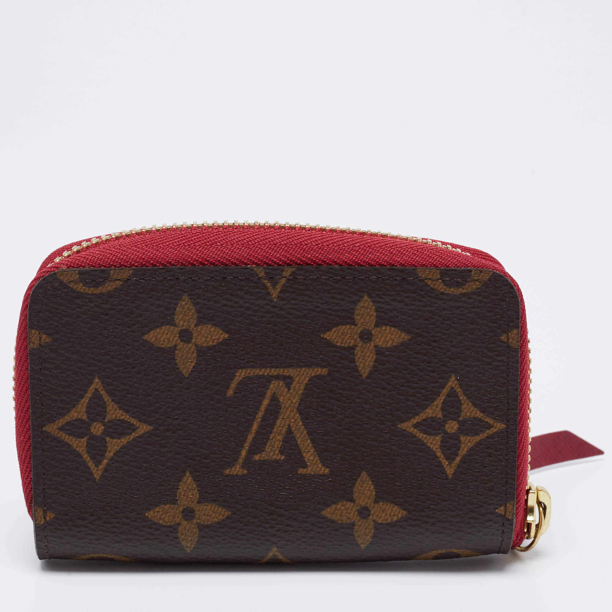 Zippy Wallet Monogram Canvas Red Lining – Luxuria & Co.