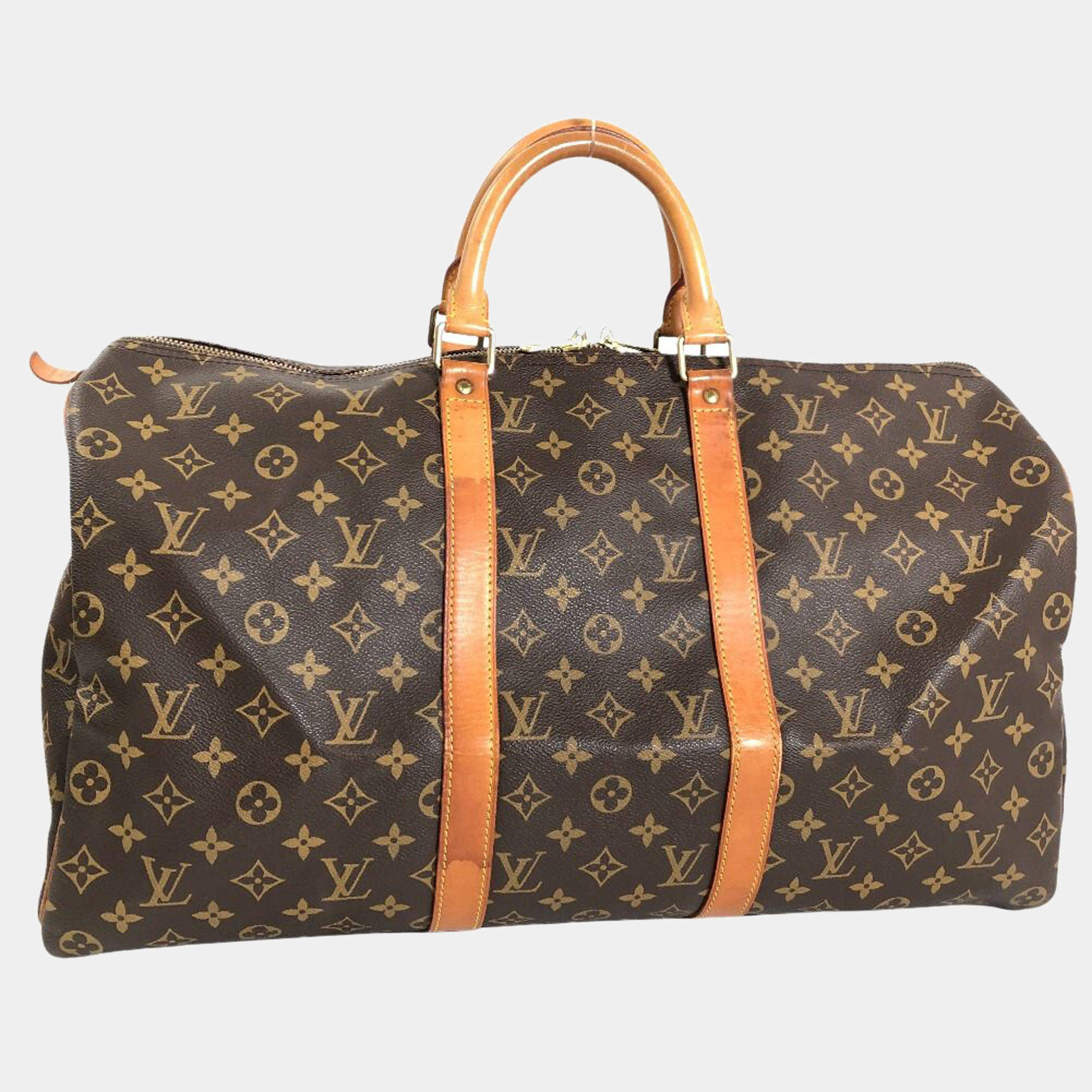 Louis Vuitton Keepall 50 Travel Duffle Bag, in brown in United States