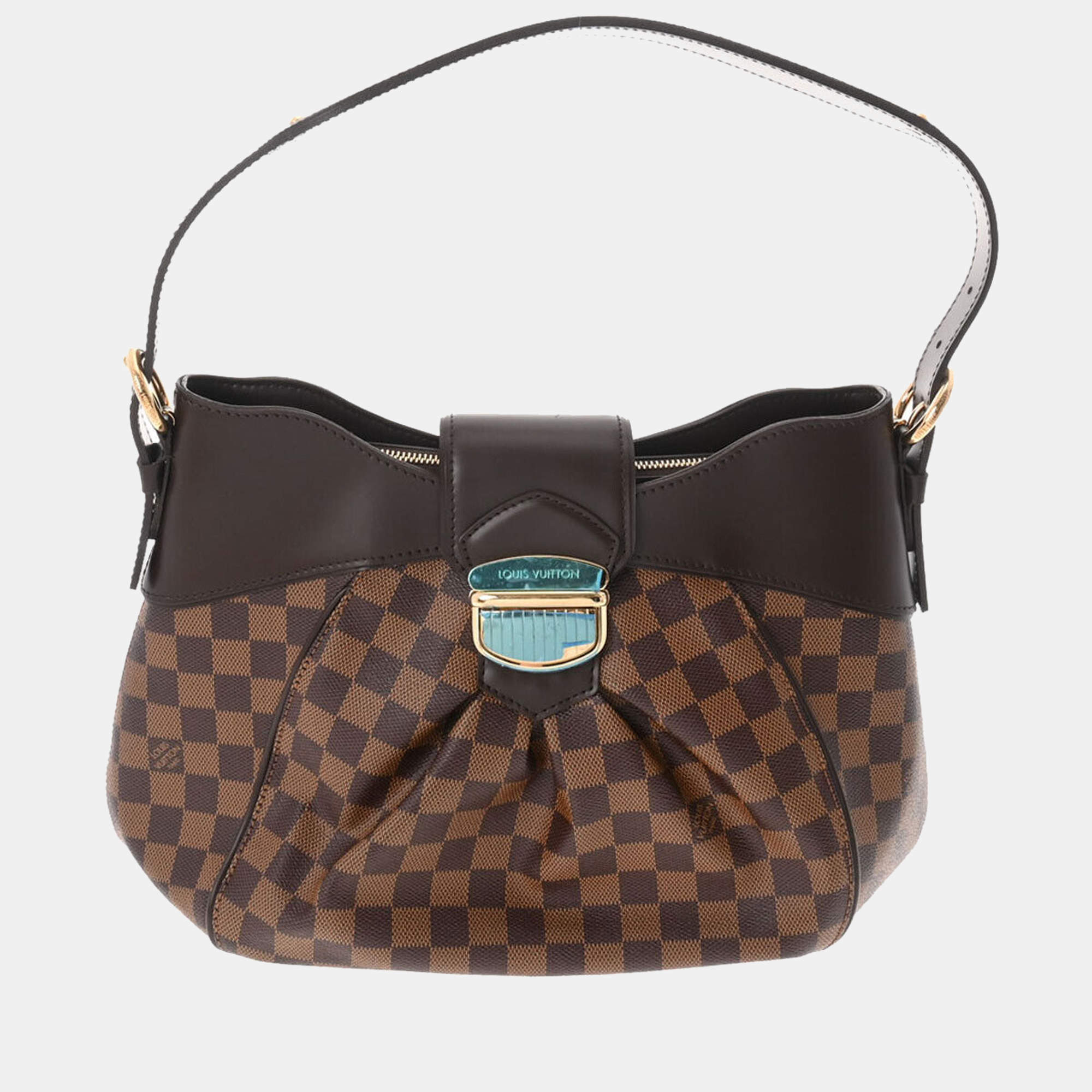 Louis Vuitton Women Sistina mm Damier Ebene Shoulder Bag Brown