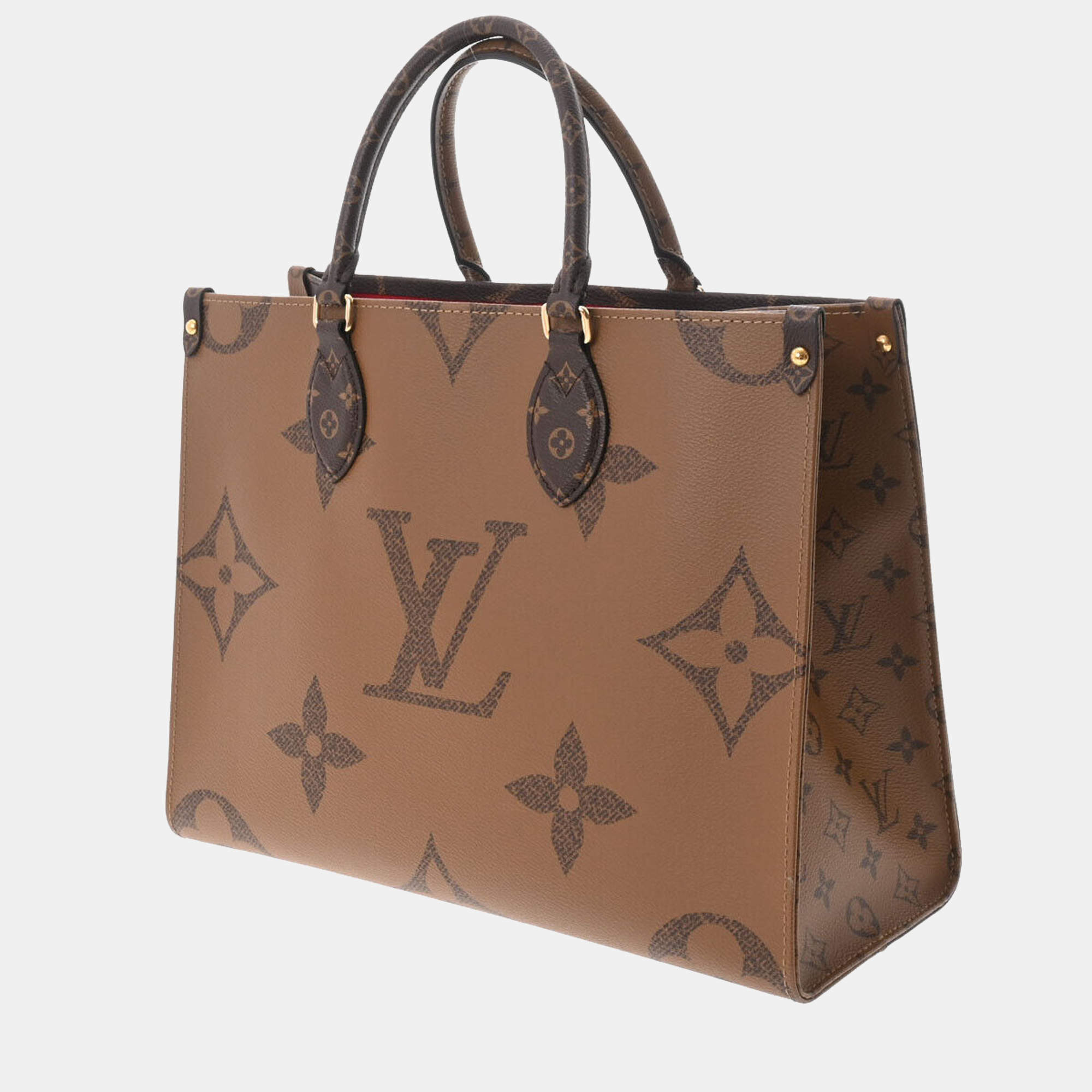 LOUIS VUITTON Tote Bag M45321 On the Go MM Monogram reverse Monogram Giant  Brown Women Used