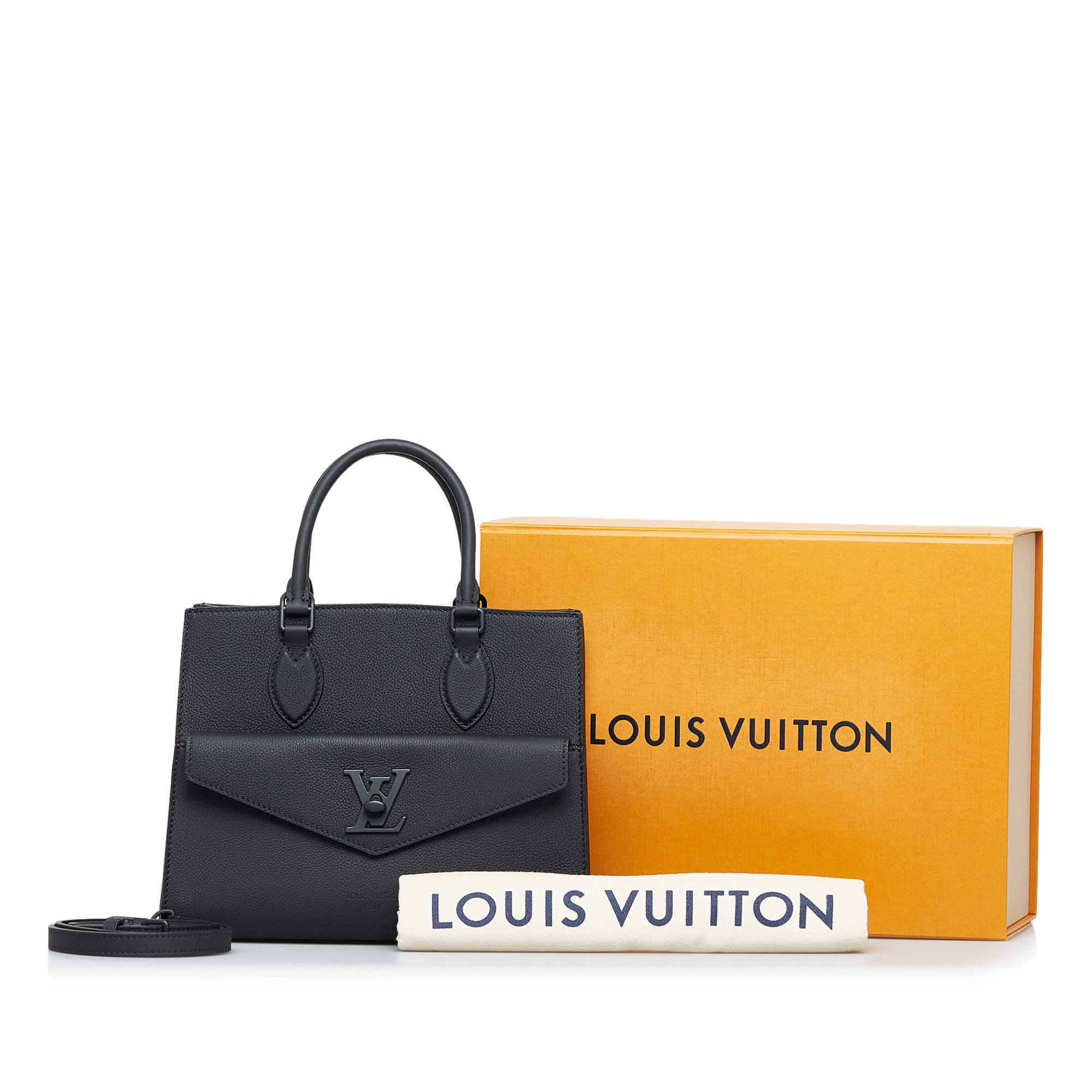 Louis Vuitton Lockme Tote PM, Black, One Size
