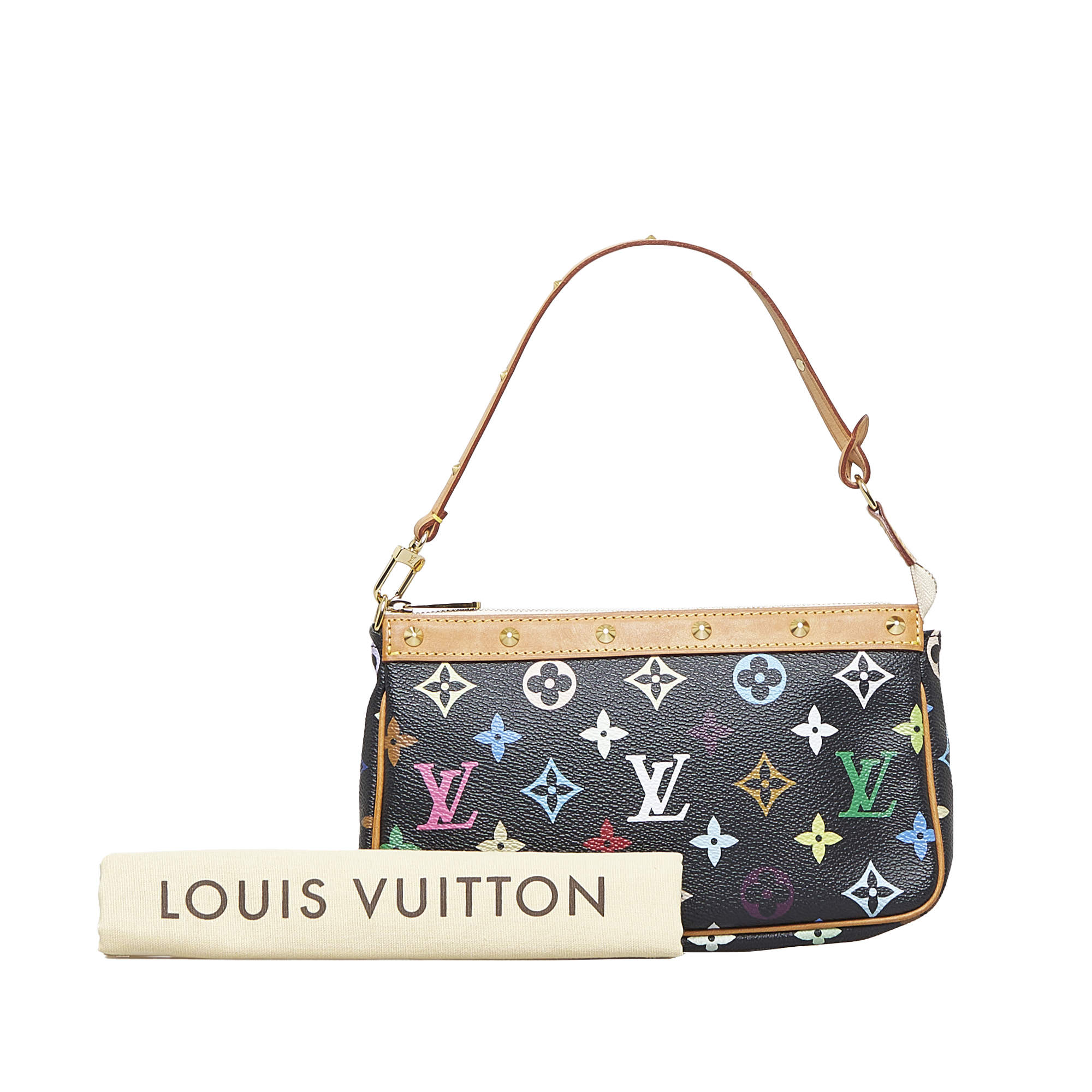 Louis Vuitton Monogram Multicolor Pochette Accessories - Black