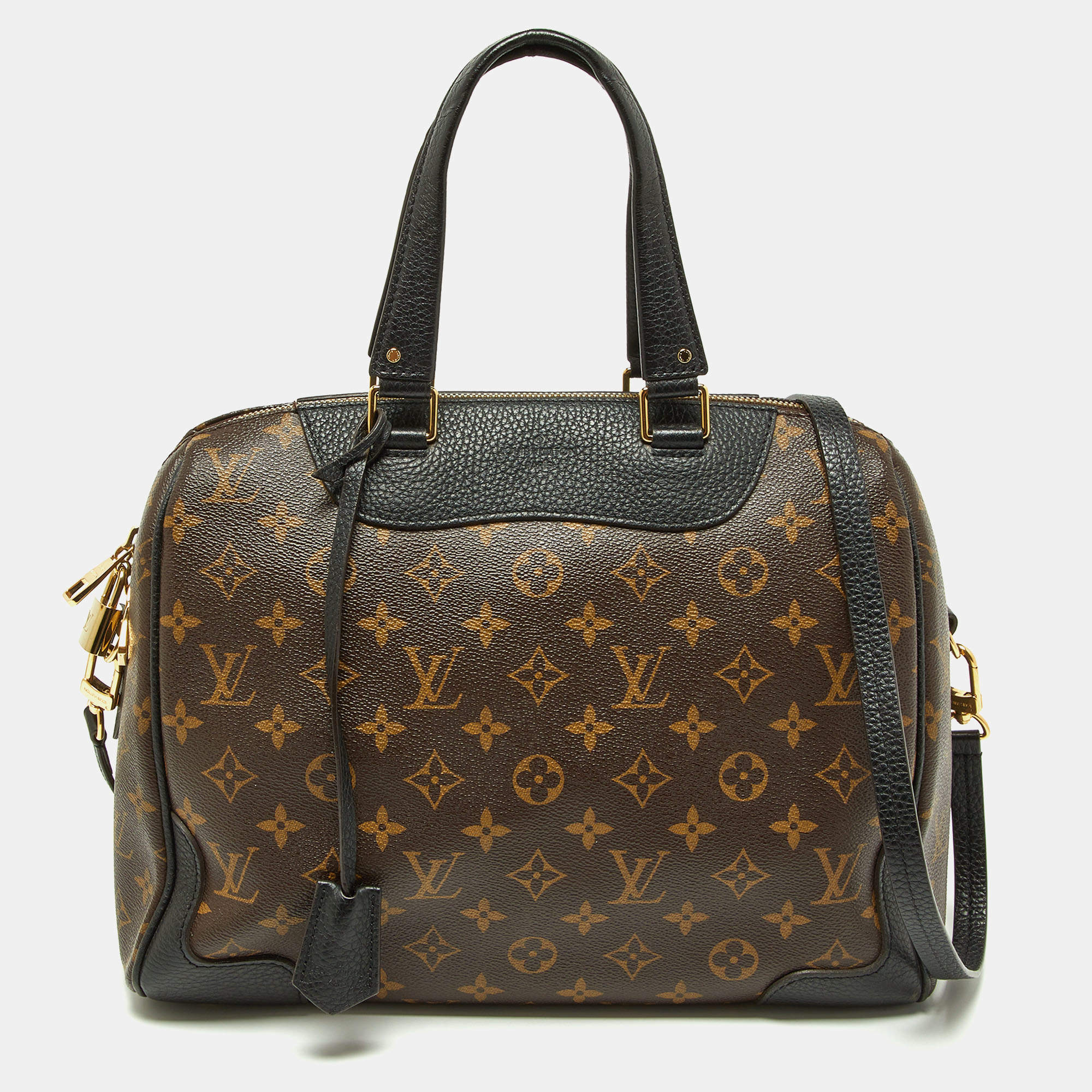 Pre Owned Louis Vuitton Black Monogram Canvas Retiro NM Bag
