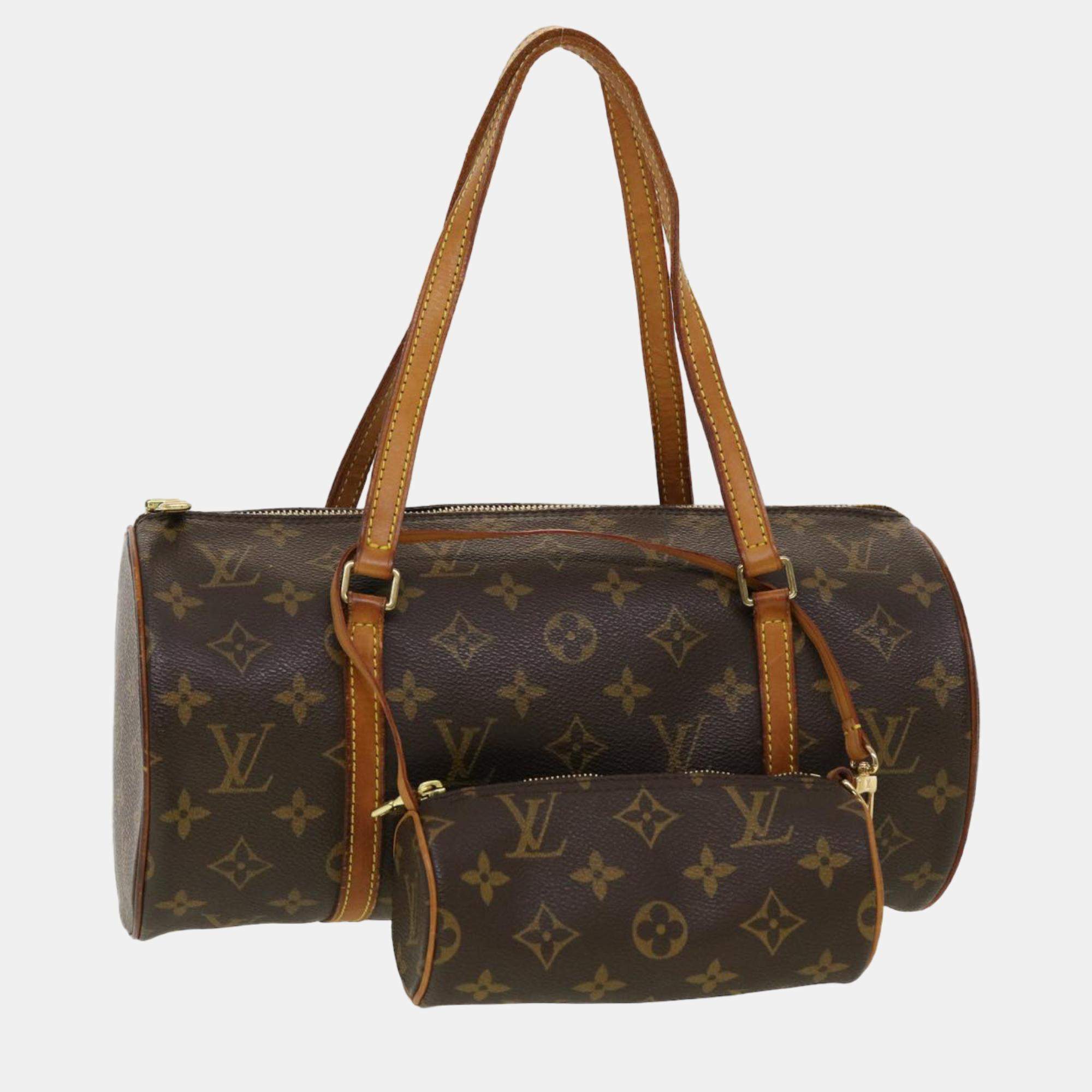 Pre Owned Louis Vuitton Brown Monogram Canvas Papillon handbag