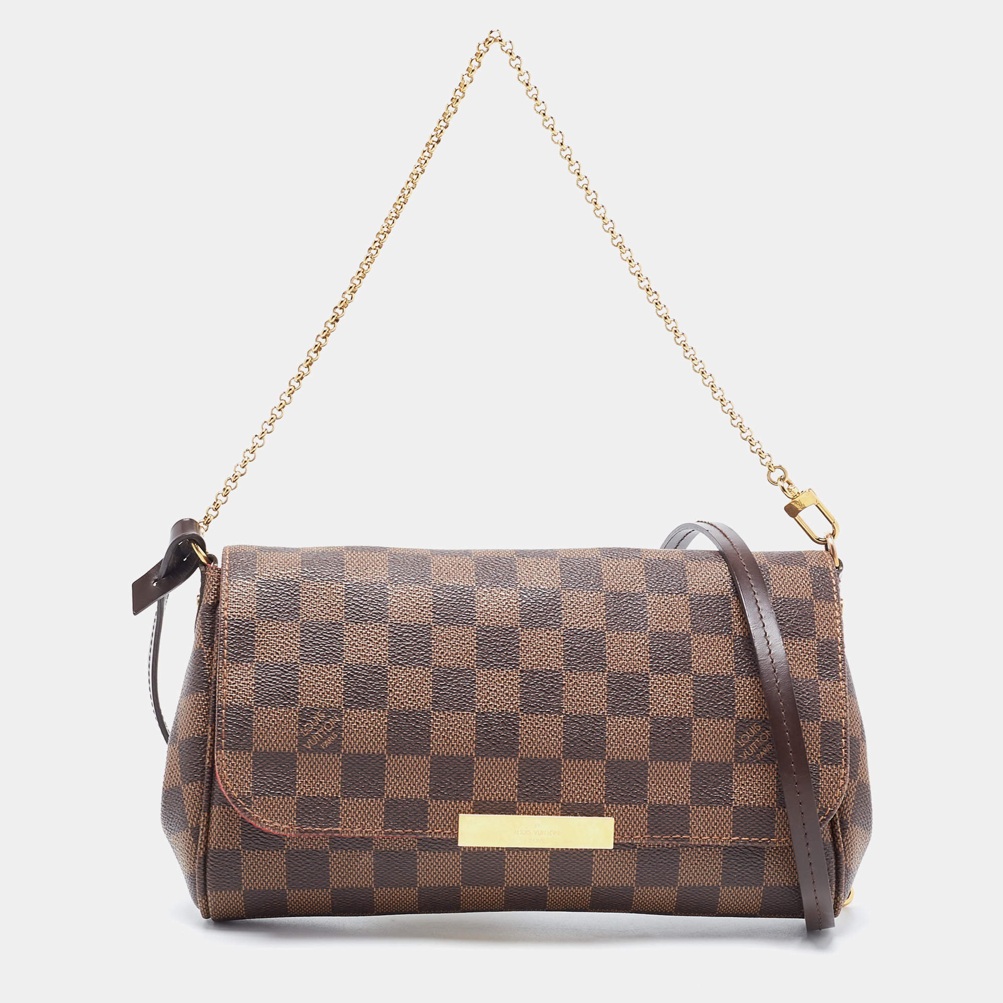 Pre Owned Louis Vuitton Damier Ebene Canvas MM Favorite Bag