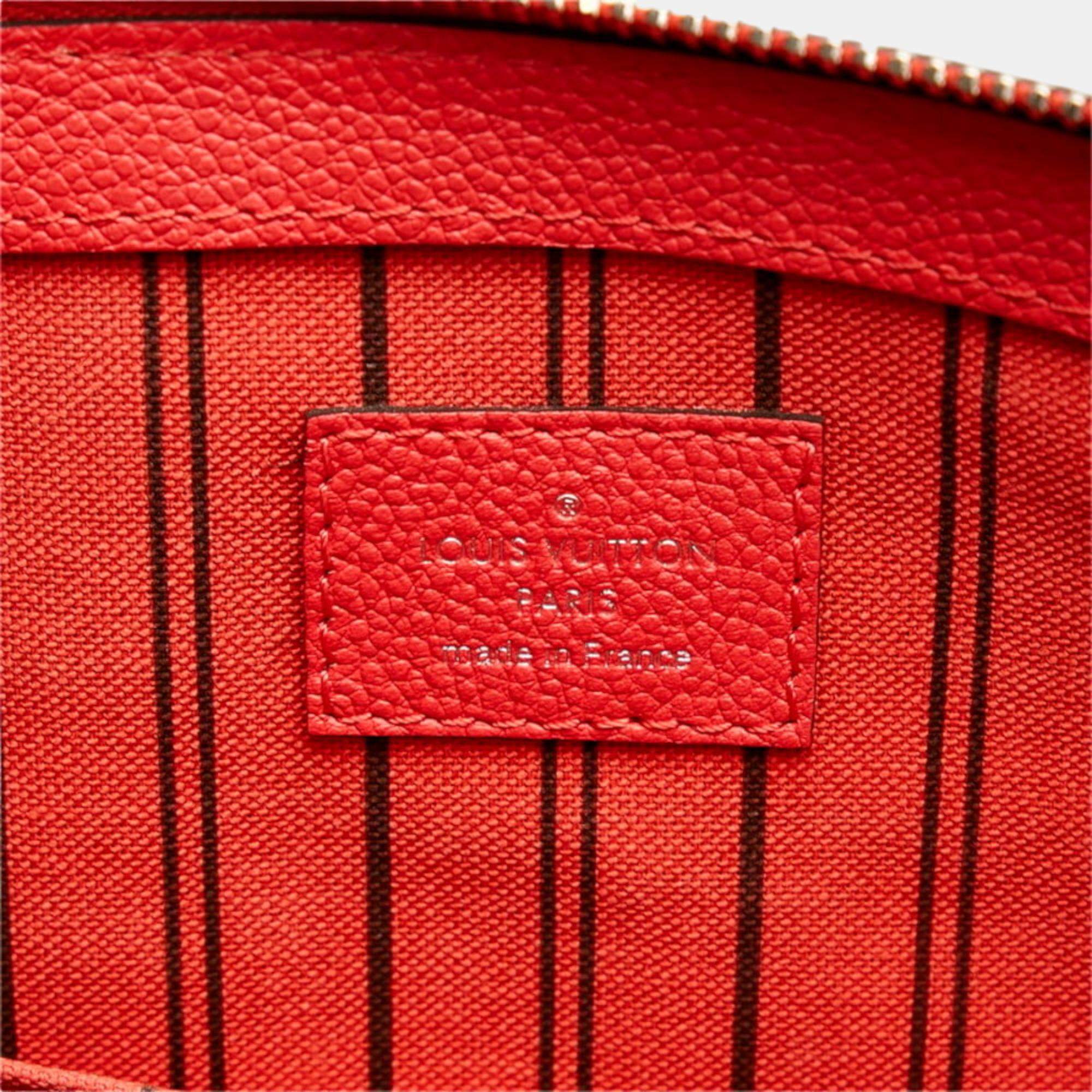Louis Vuitton Pont Neuf Handbag Monogram Empreinte Leather MM Red 21495431