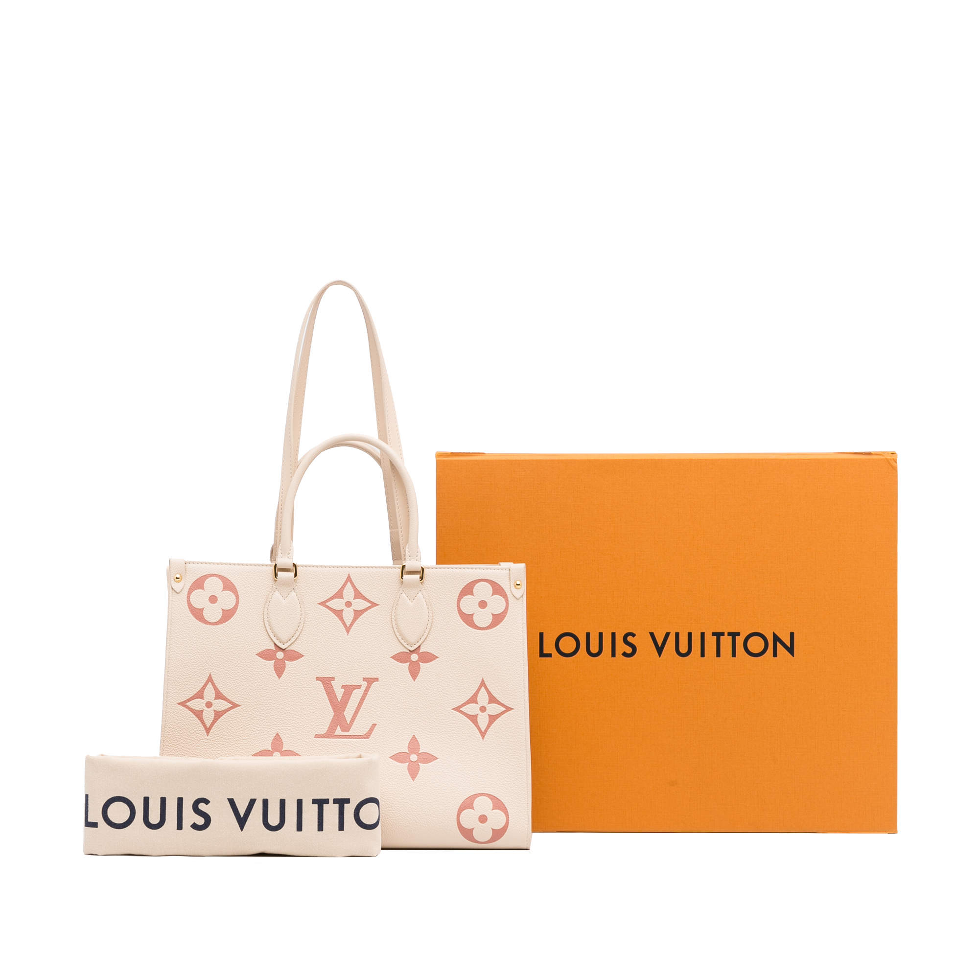 Louis Vuitton Beige/Pink Monogram Empreinte OnTheGo MM Louis Vuitton