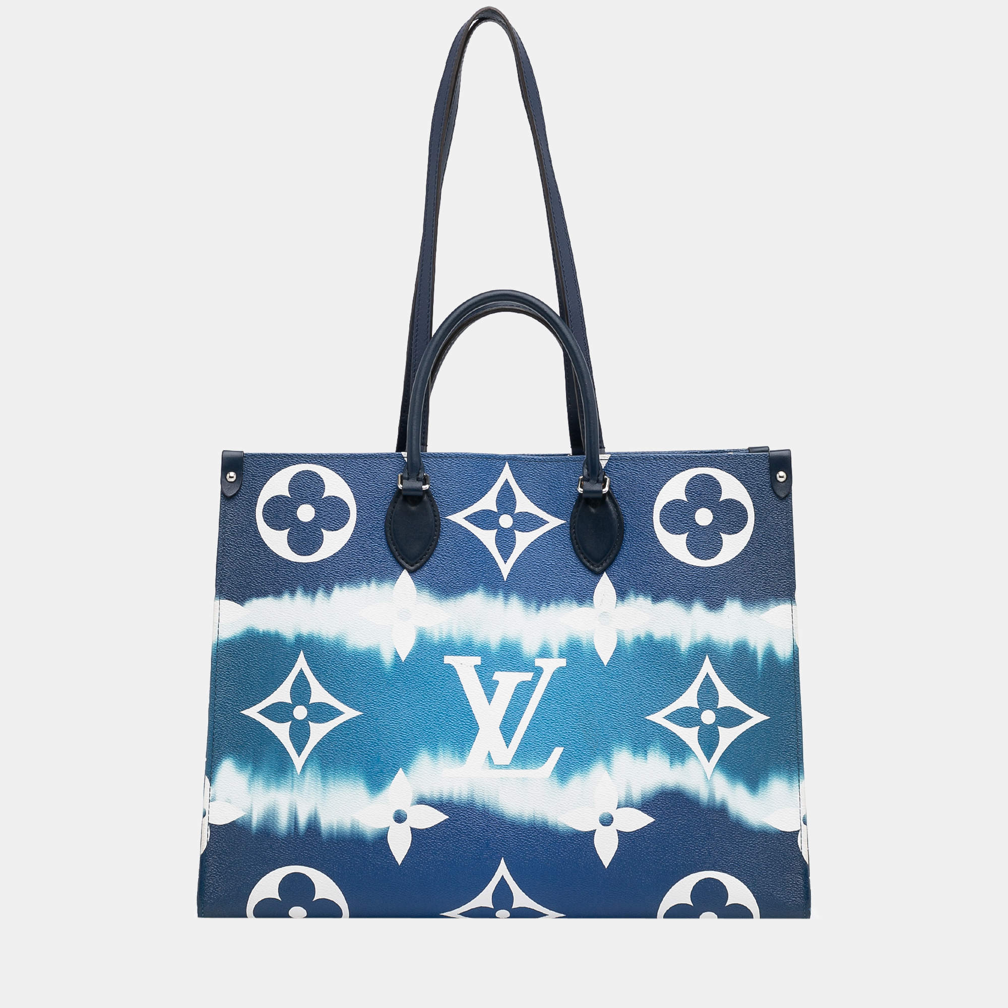 louis vuitton on the go tote blue