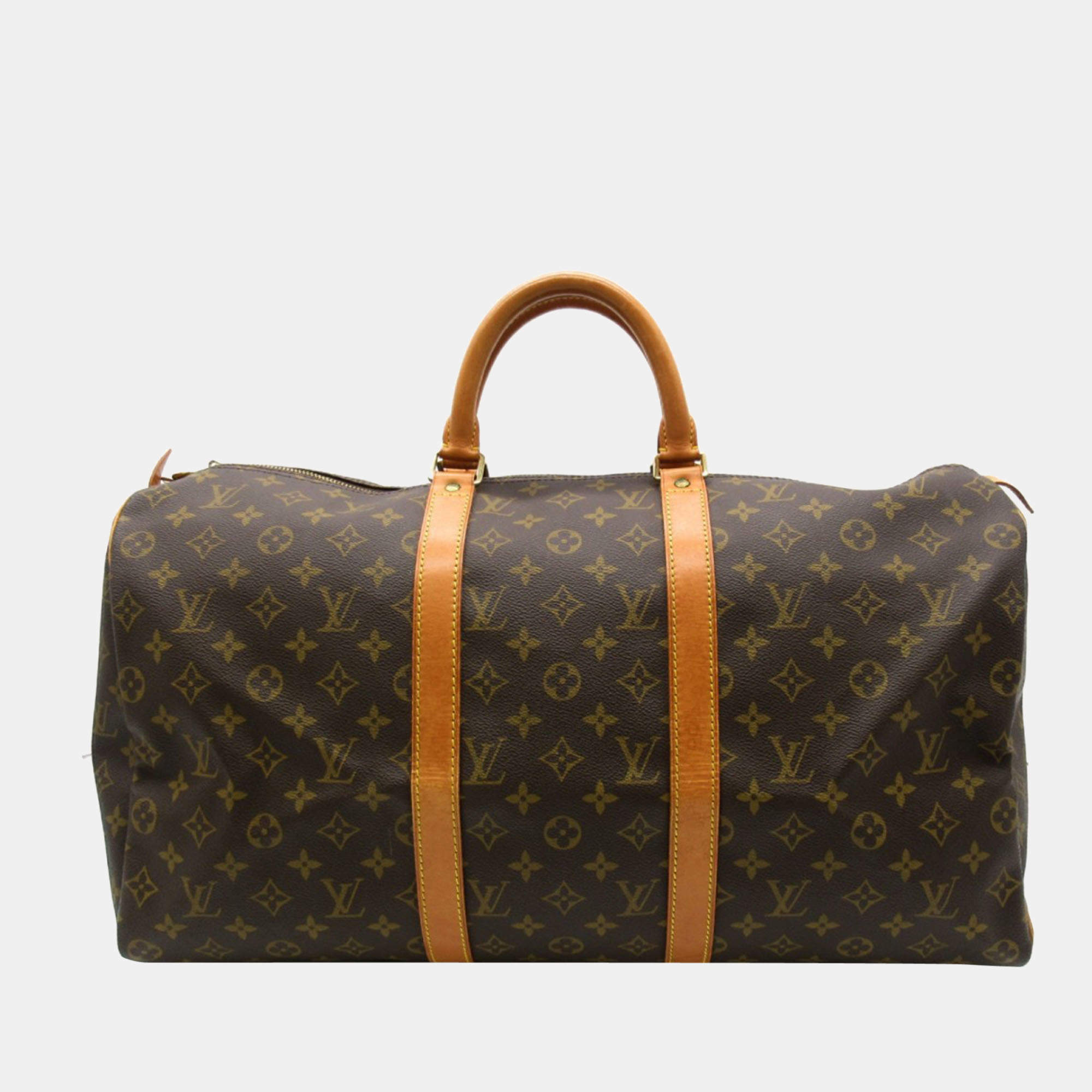 Louis Vuitton Authentic Monogram Keepall 50 TRAVEL LUGGAGE Boston Duffle  Gym Bag