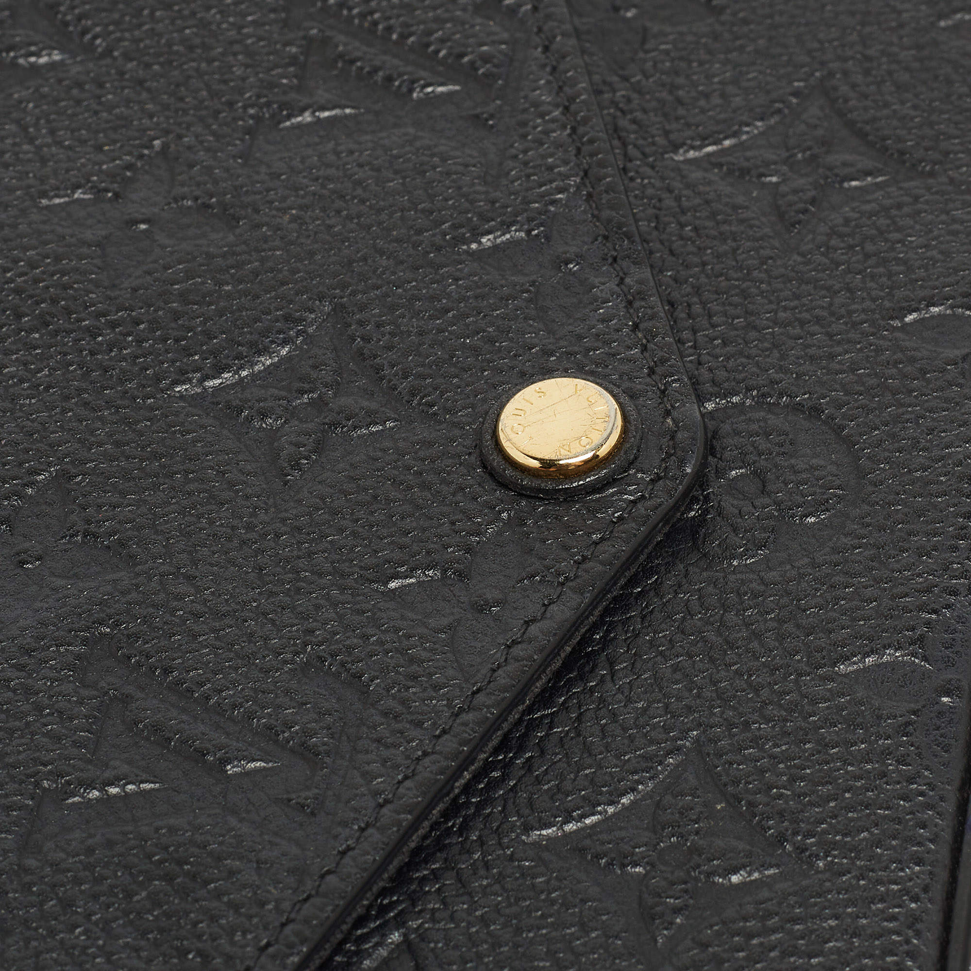 Louis Vuitton Felicie Pochette Monogram Empreinte Leather Black 2401701