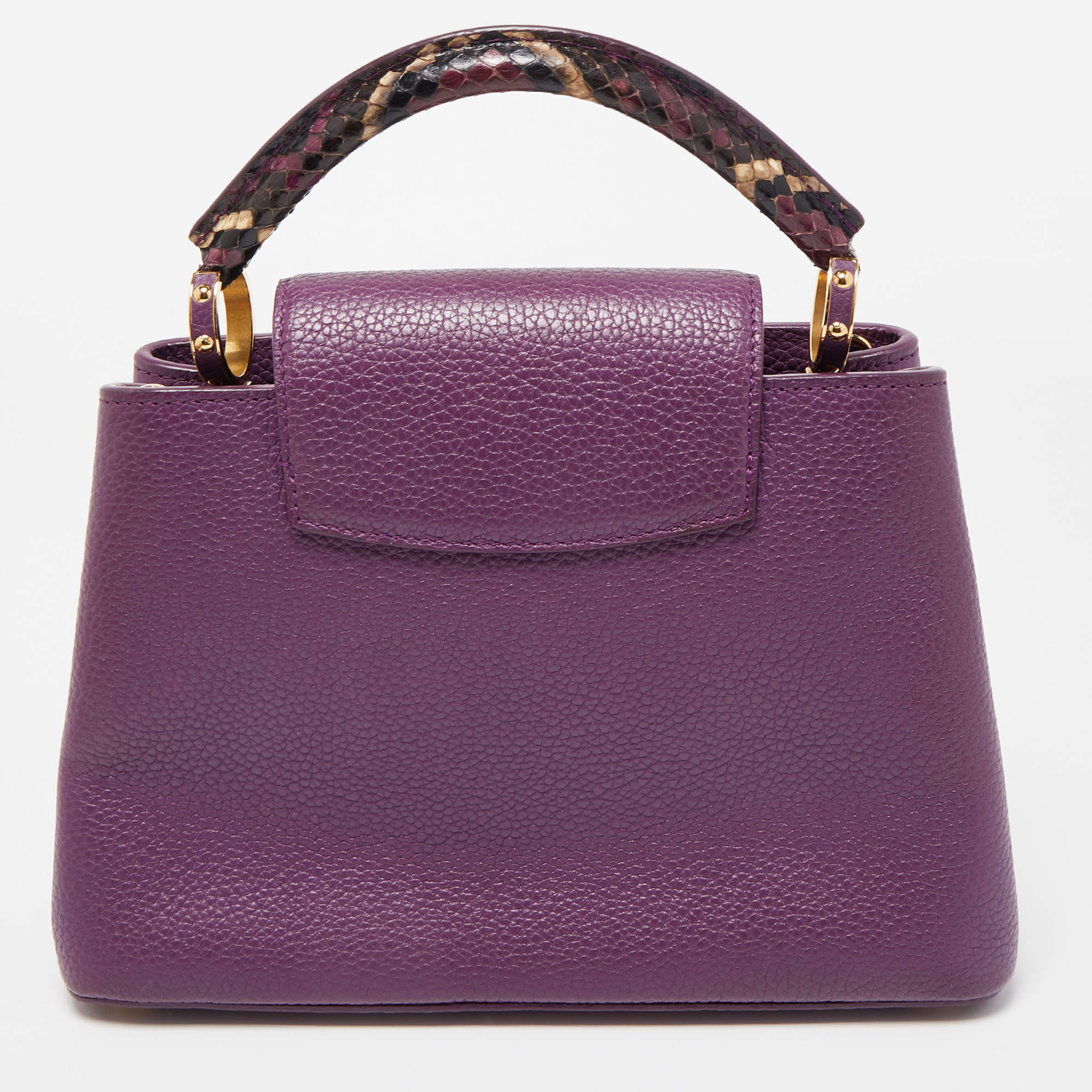 Louis Vuitton Capucines Bb Taurillon Leather Shoulder Bag Purple