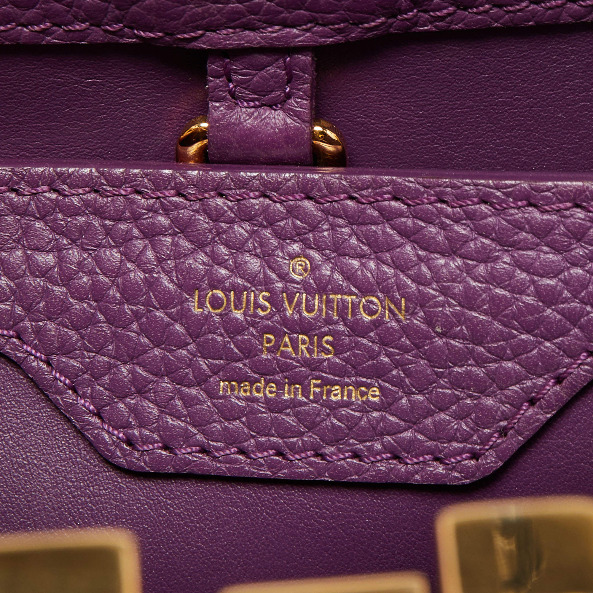 Capucines leather handbag Louis Vuitton Purple in Leather - 35248146