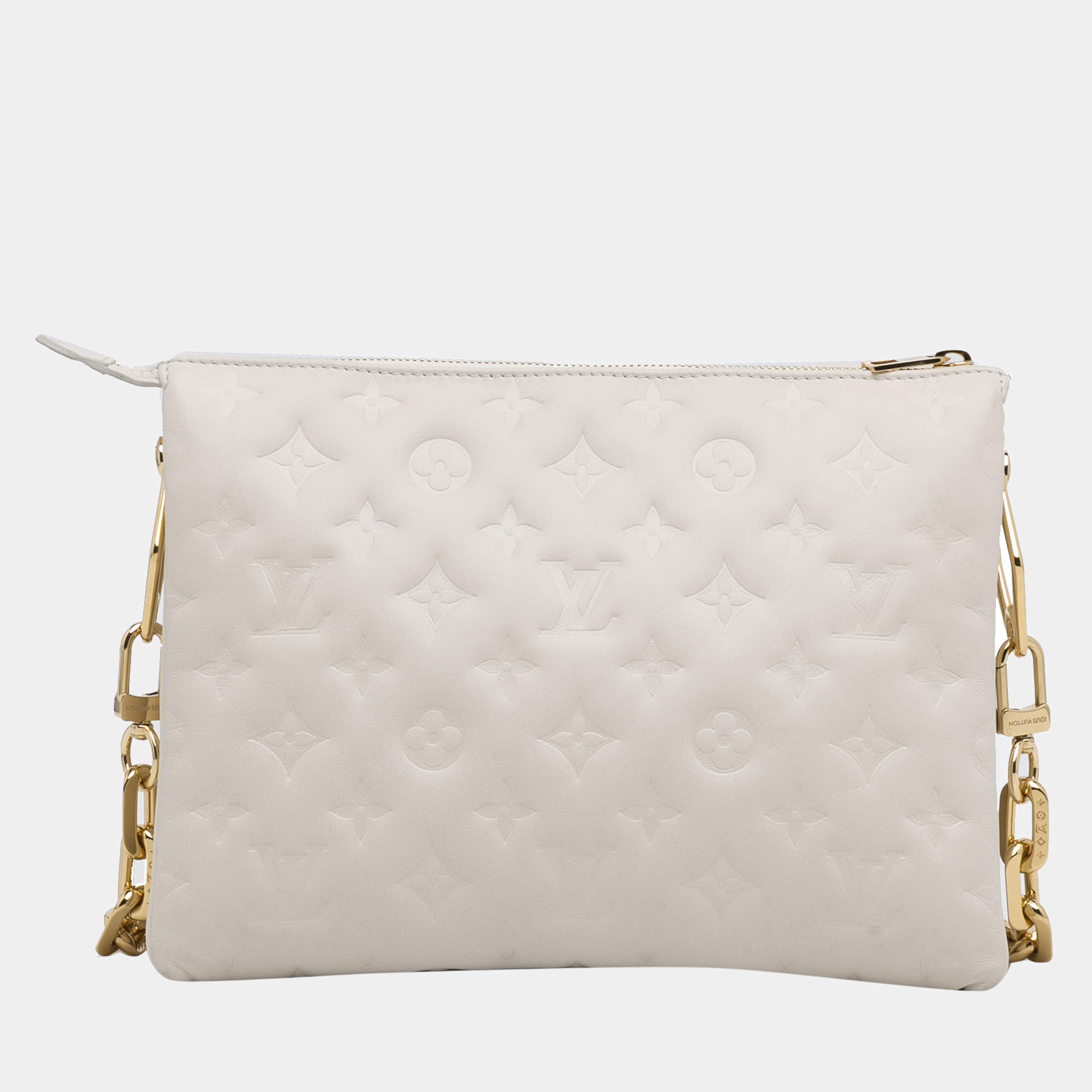 Louis Vuitton Coussin PM White in Lambskin Leather with Gold-tone - US