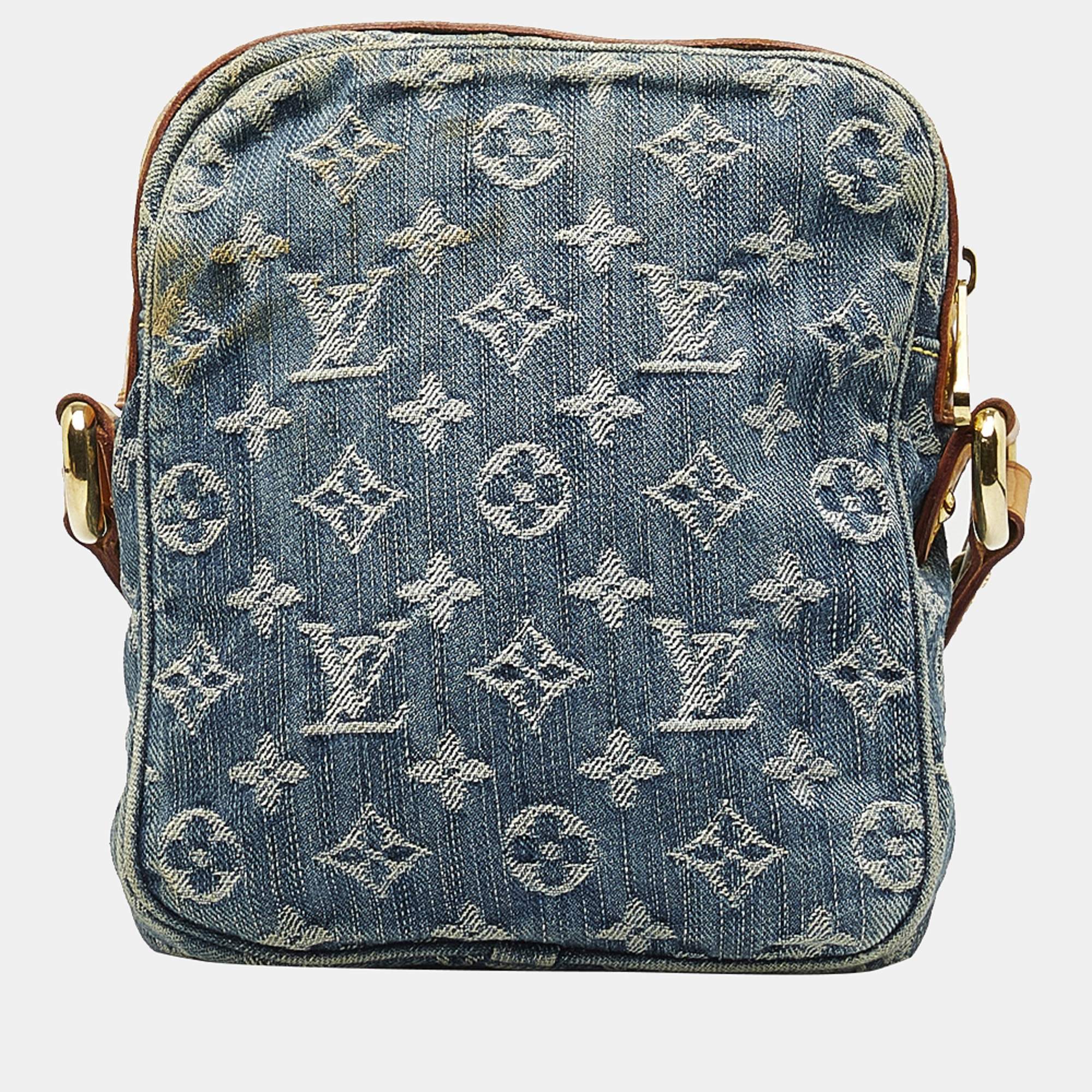 Louis Vuitton Camera Bag Crossbody Blue Monogram Denim M95348 SR1047 04139