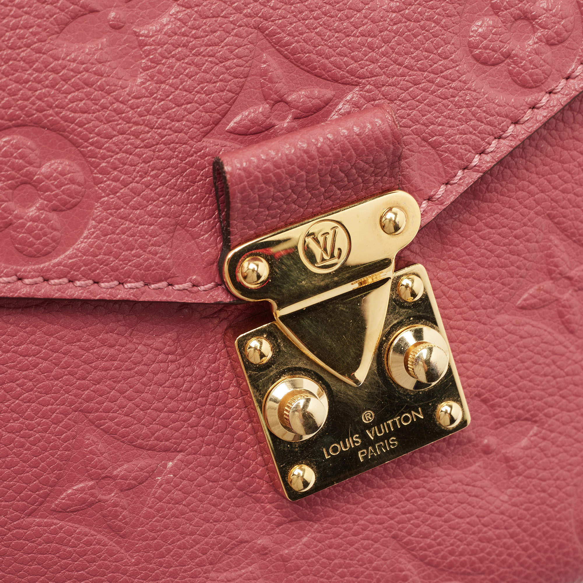 Louis Vuitton Pochette Metis Monogram Empreinte Rose Bruyere in Calfskin  with Brass - US