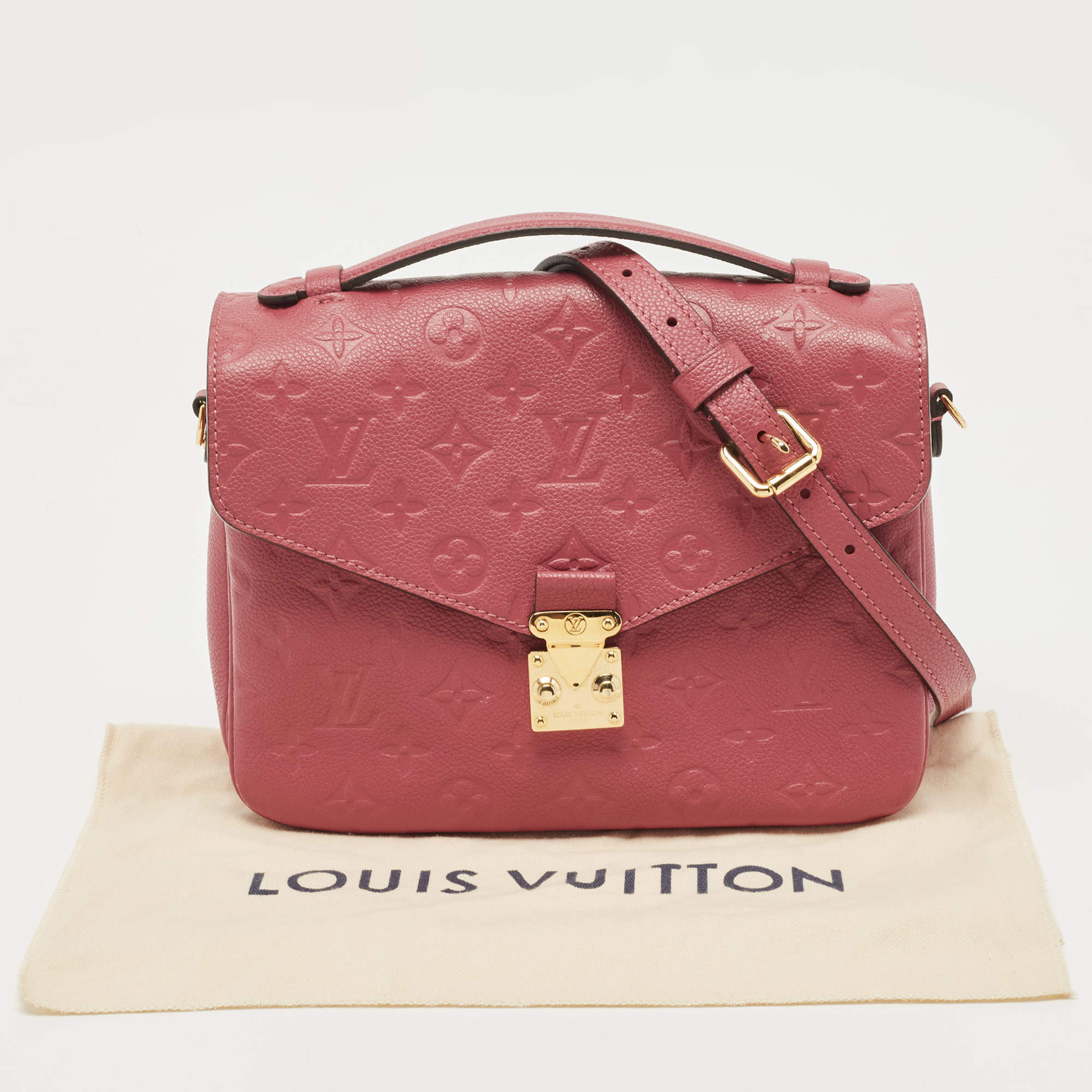 Louis Vuitton Pochette Metis empreinte Rose/Creme