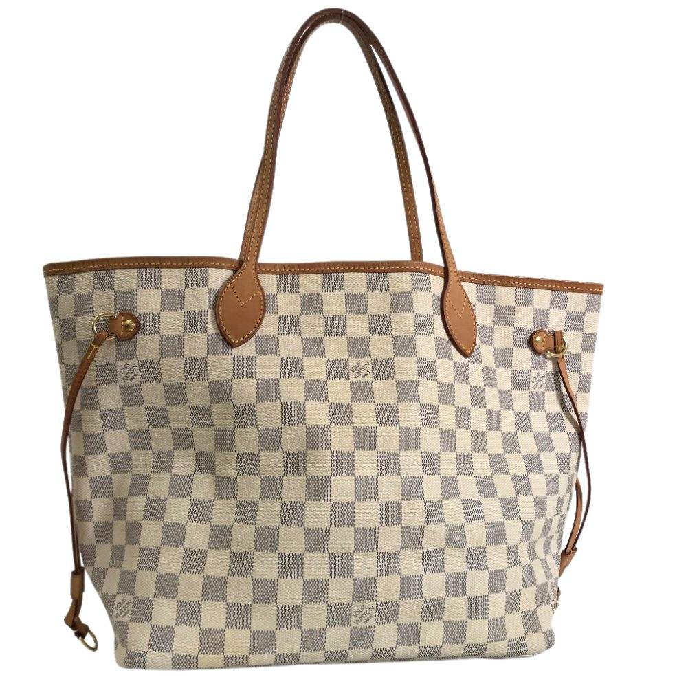 Splendid Louis Vuitton Neverfull MM tote bag in azur damier canvas