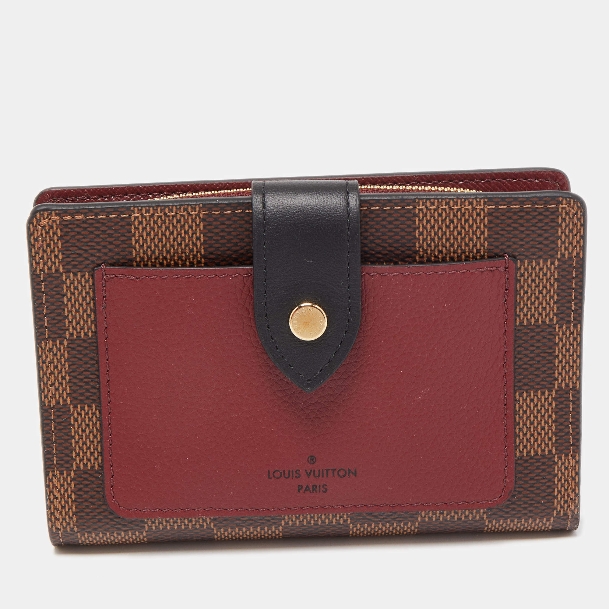 Pre Owned Louis Vuitton Damier Ebene Canvas Juliette Wallet