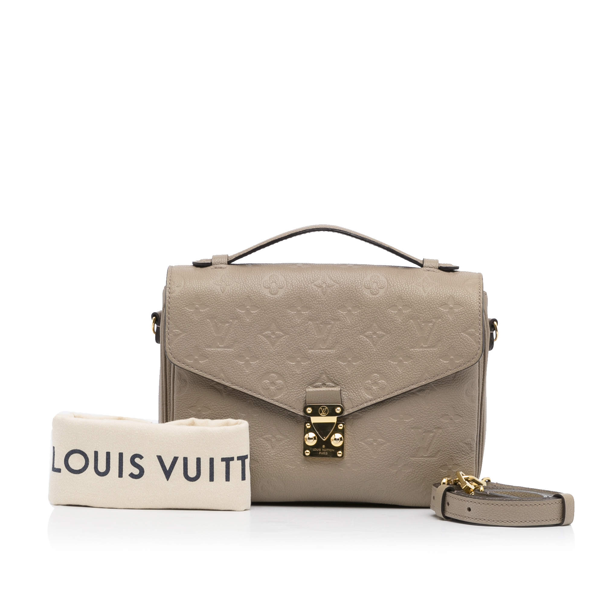 Louis Vuitton Beige/Brown Monogram Empreinte Pochette Metis Louis