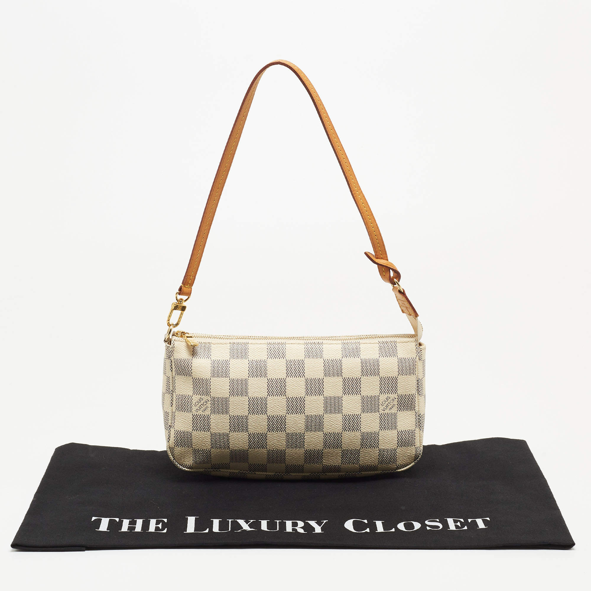 Louis Vuitton Pochette Accessoires, Canvas, Damier Azur GHW - Laulay Luxury